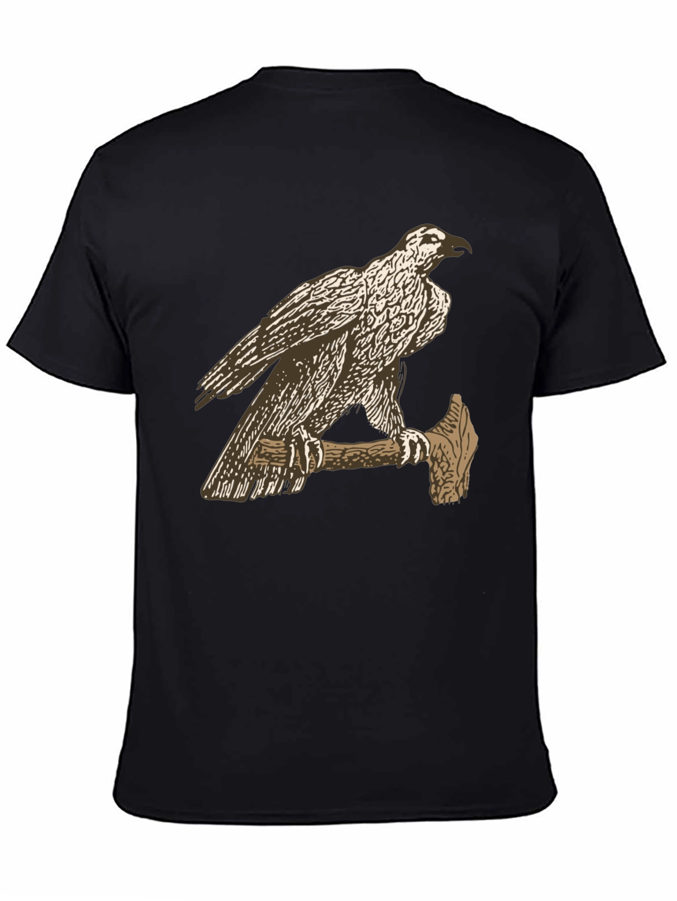 Black Eagle on Axe Black T-Shirt - Unique Graphic Tee view 4
