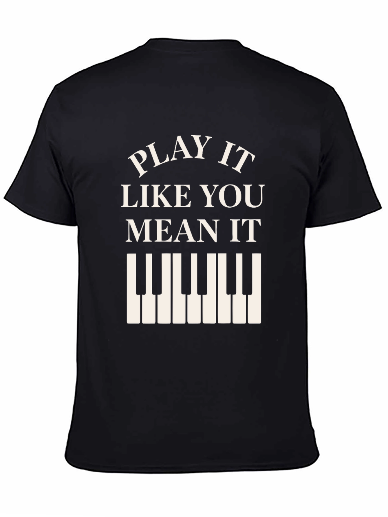 Black Play It Like You Mean It Piano T-Shirt view 4