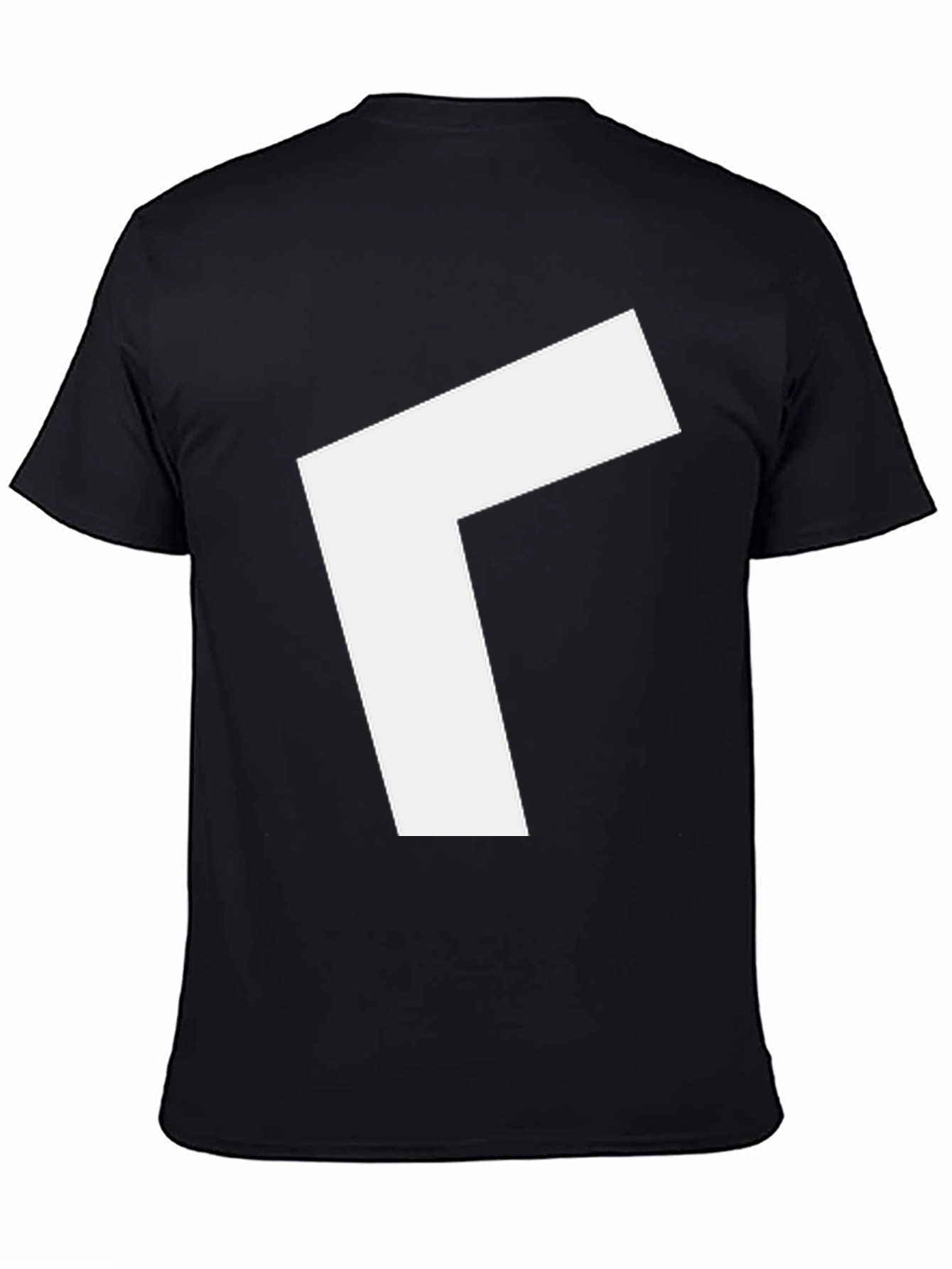 Black Modern Black T-Shirt with White Arrow Design view 4