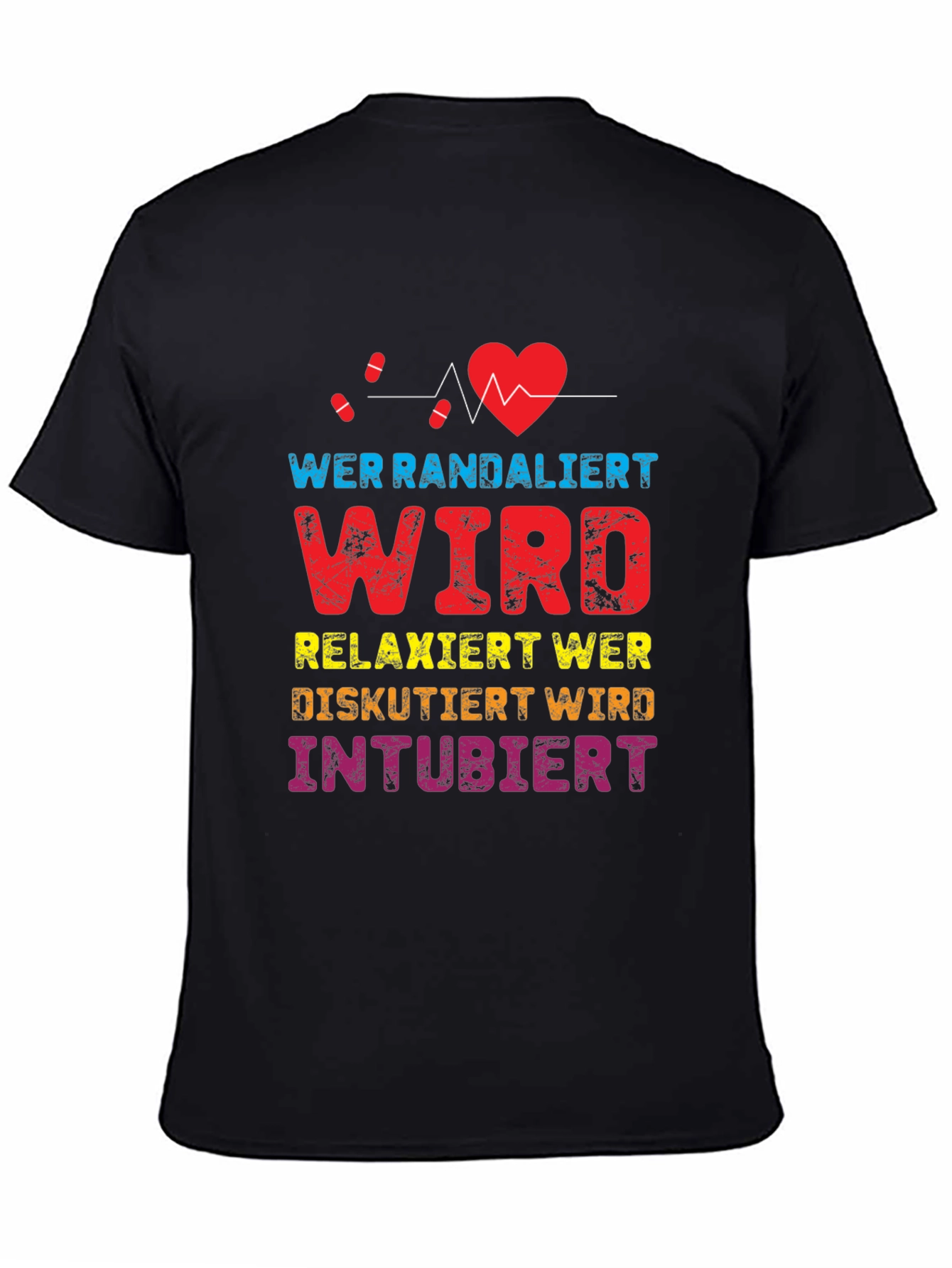 Black Wer Randaliert Funny Medical T-Shirt view 4