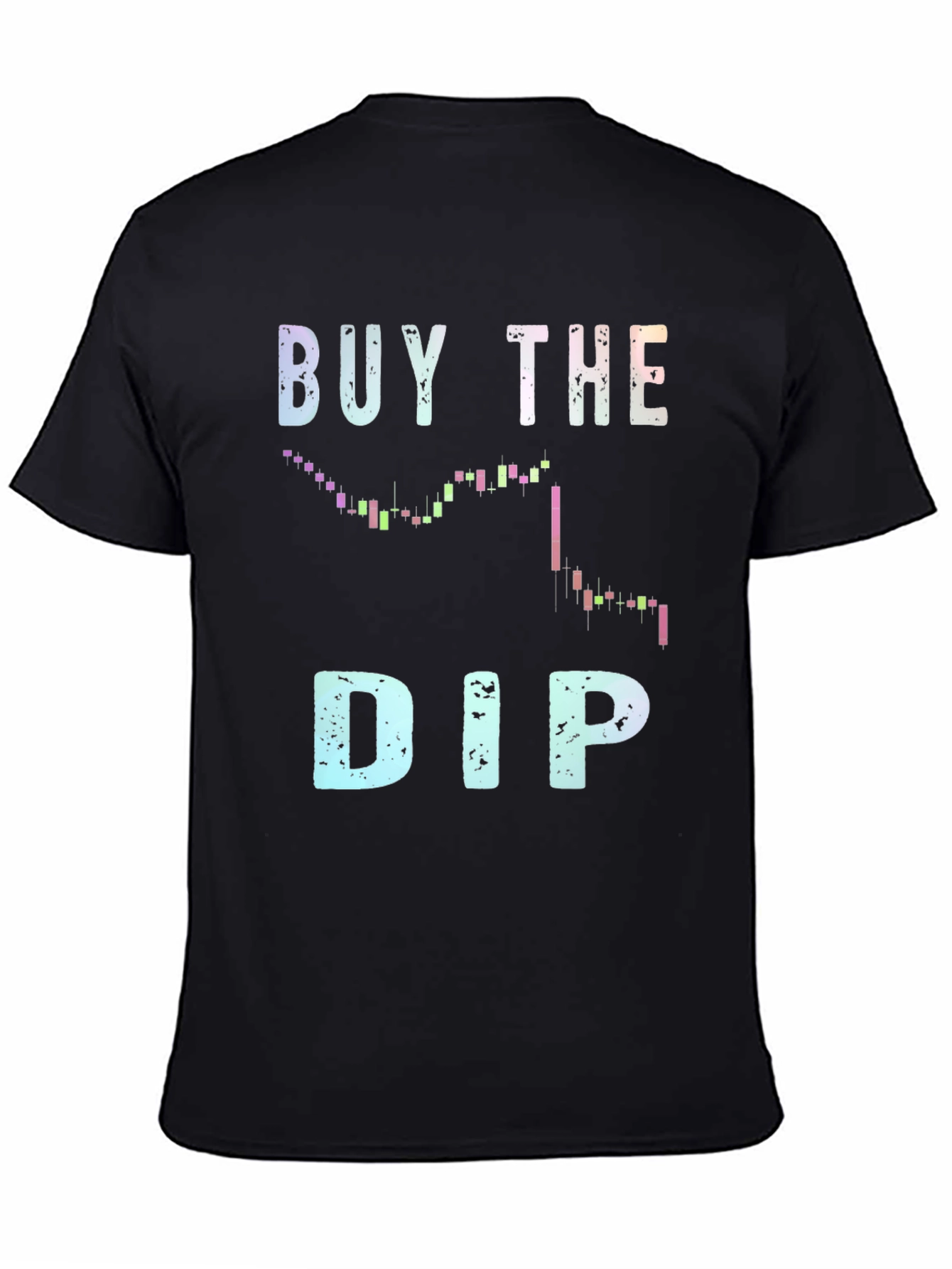 Black Buy the Dip T-Shirt - Crypto Investor Apparel view 4