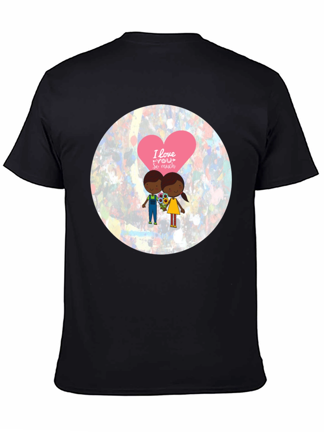 Black I Love You Graphic Tee view 4