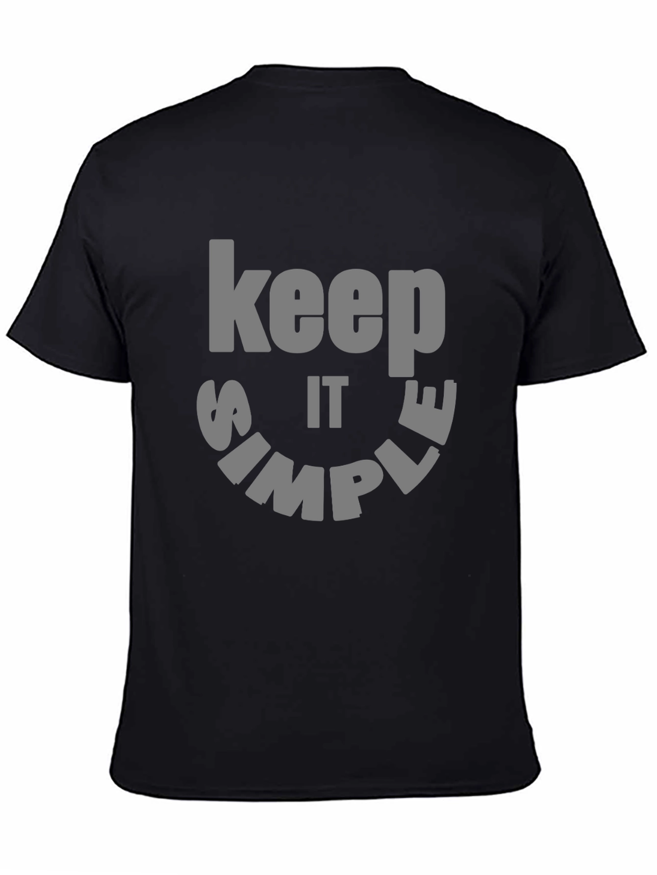 Black Keep it Simple Graphic Tee - Black Cotton view 4
