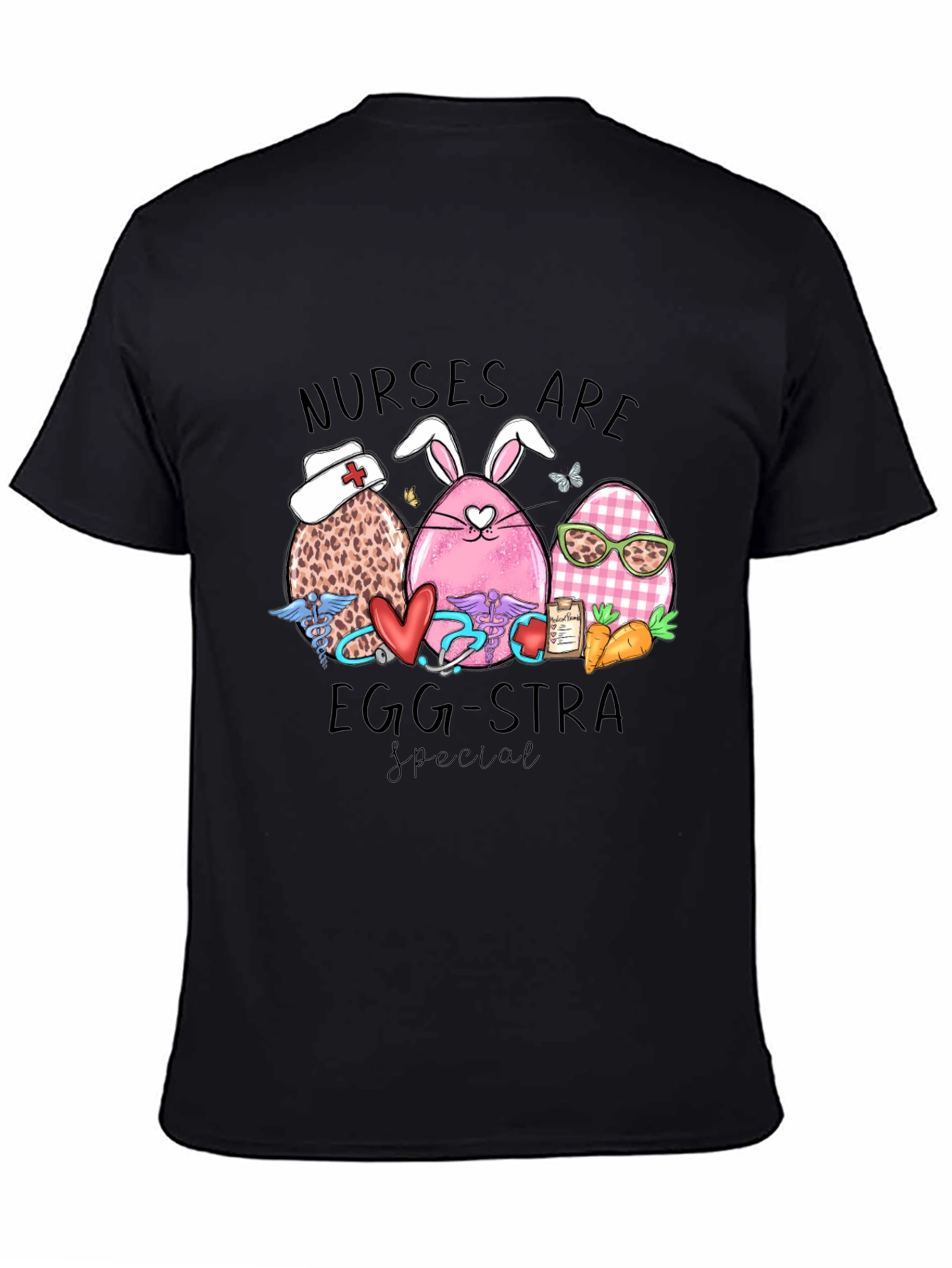 Black Nurses Are Egg-stra Special T-Shirt view 4