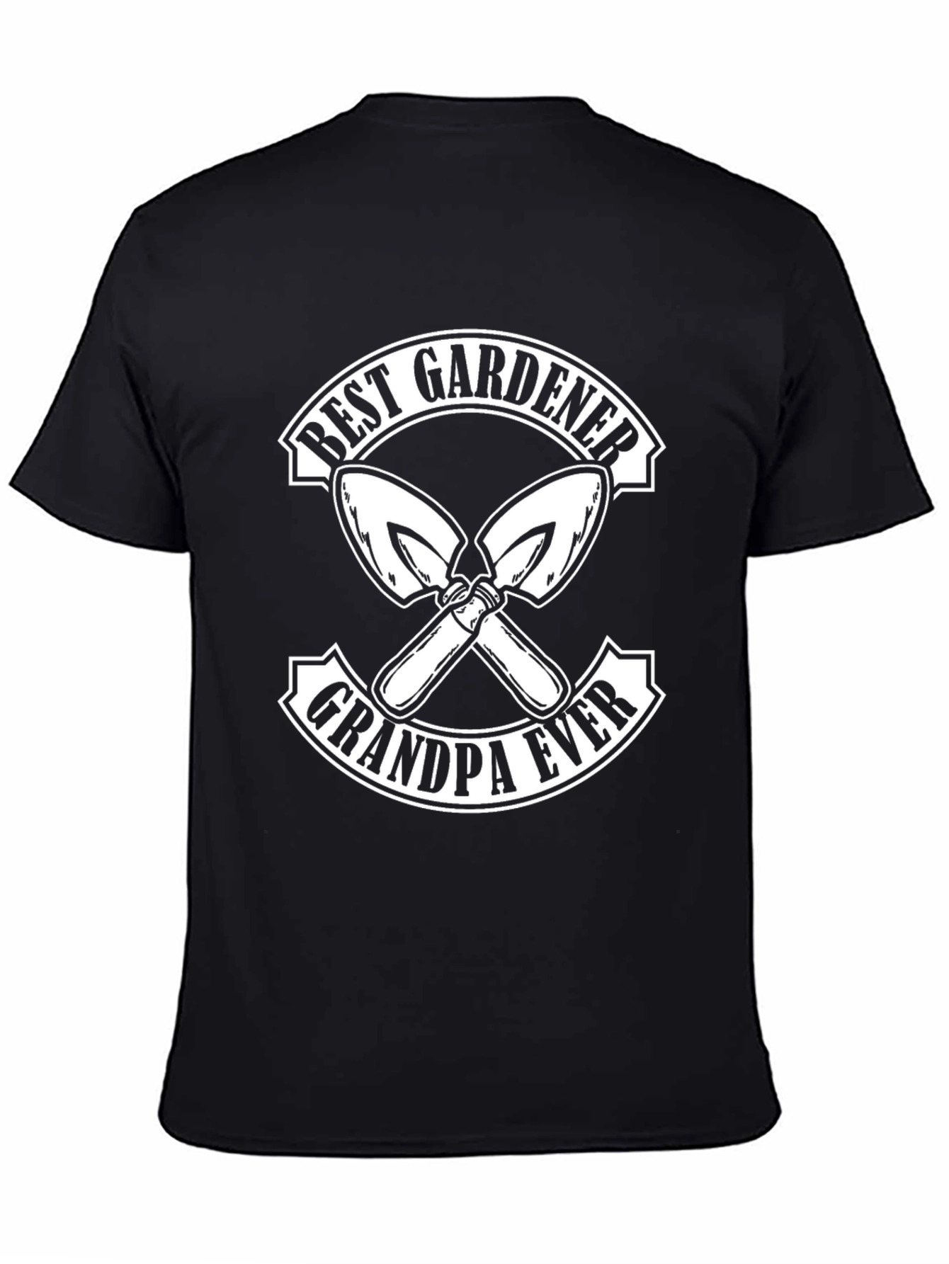 Black Best Gardener Grandpa Ever T-Shirt view 4