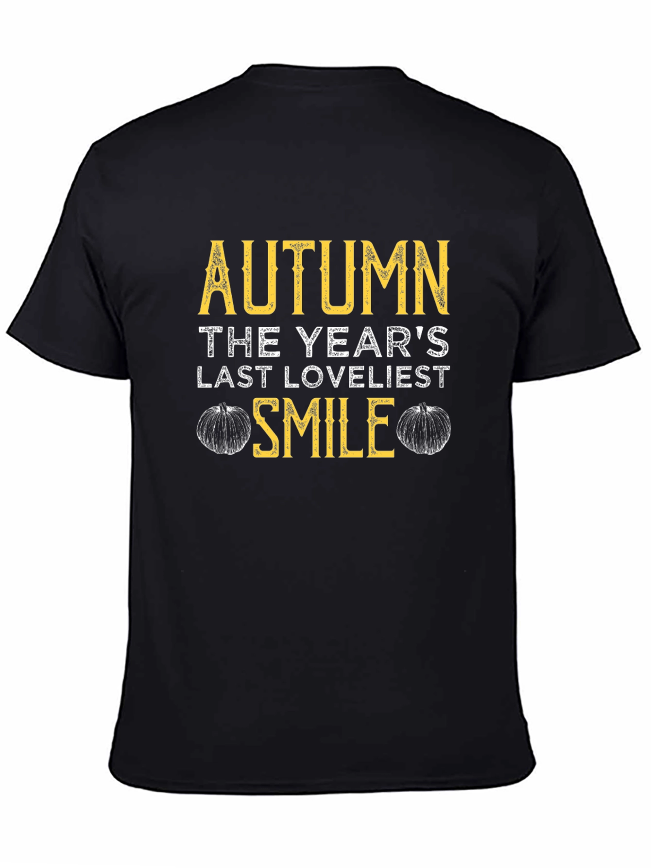 Black Autumn's Last Loveliest Smile Graphic Tee view 4