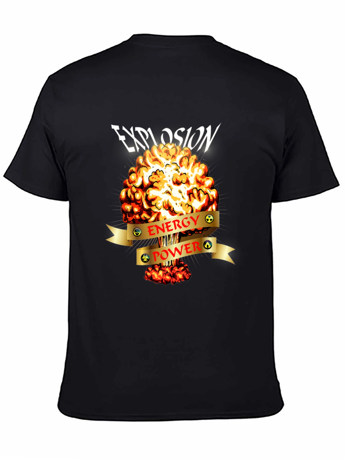Black Explosion Energy Power Graphic Tee view 4