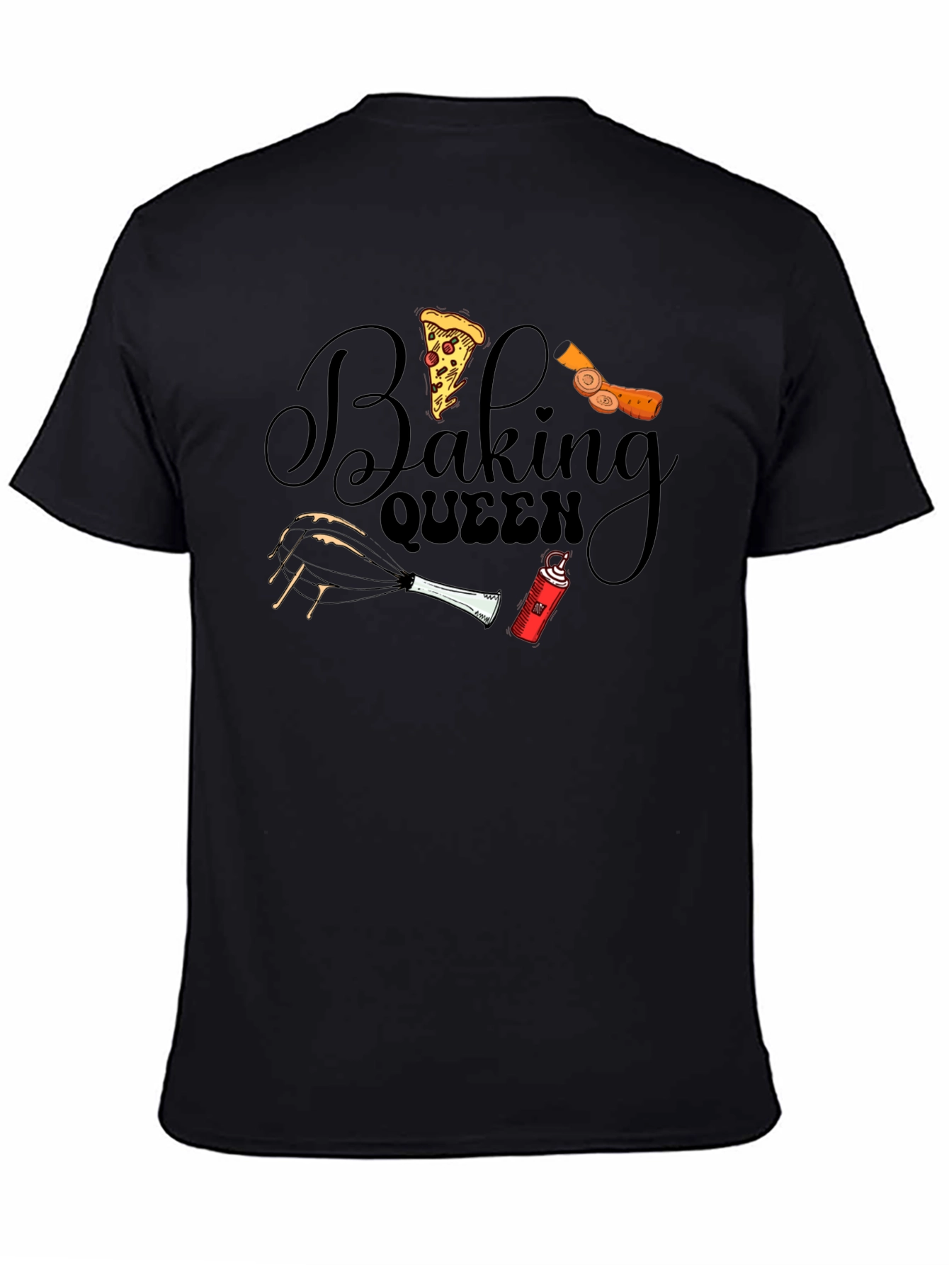 Black Baking Queen Graphic T-Shirt view 4