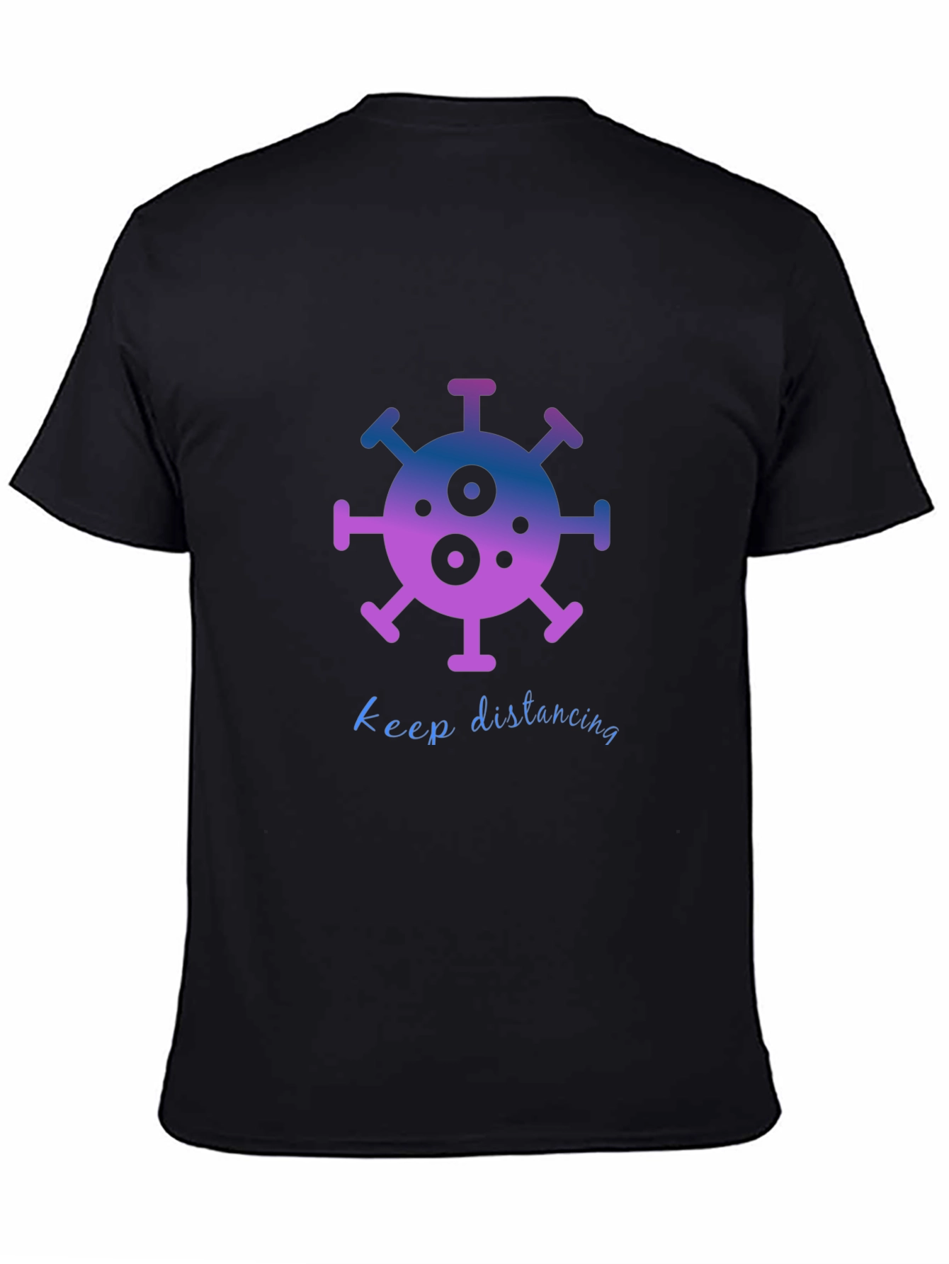 Black Keep Distancing Graphic Tee view 4