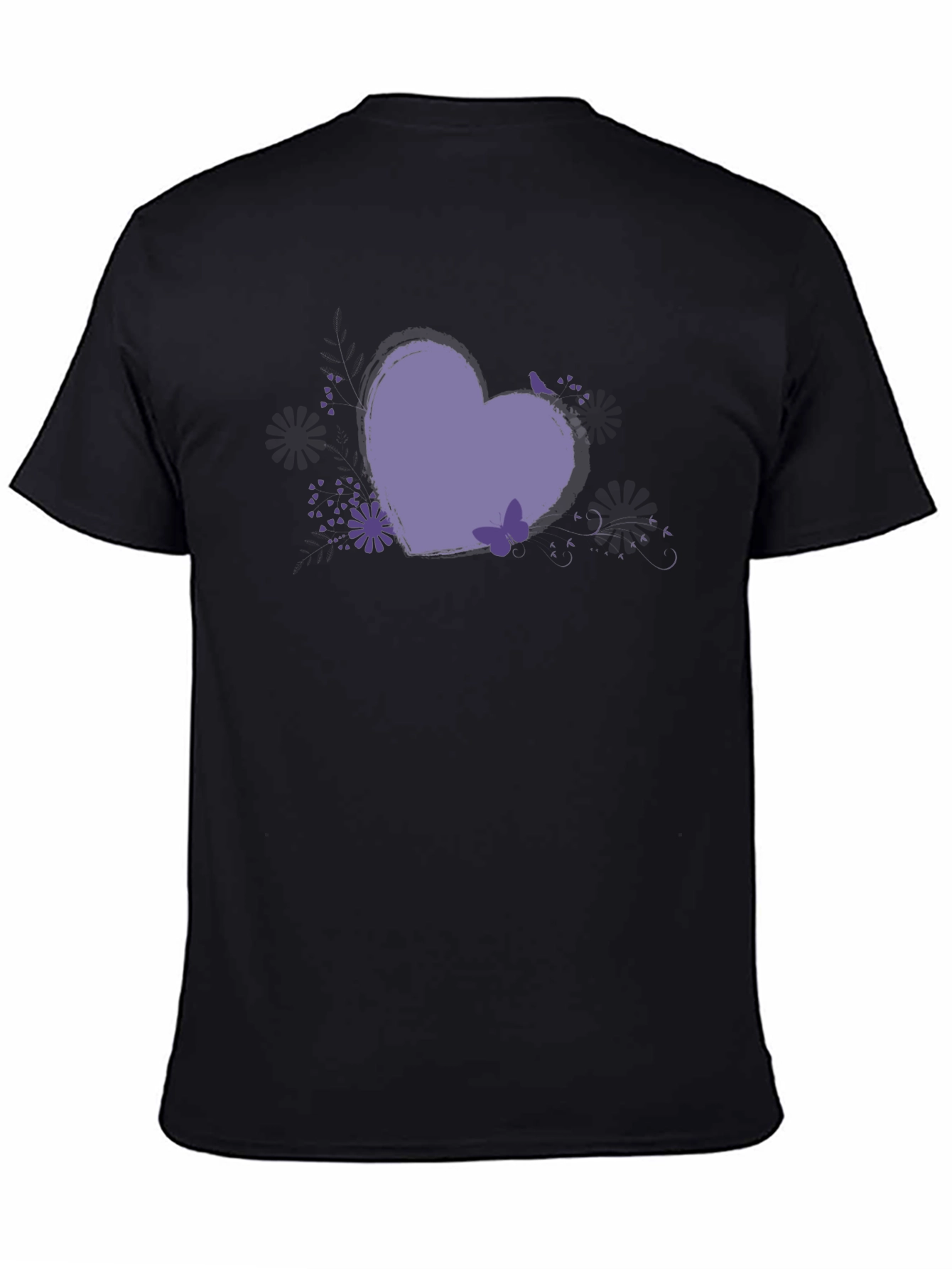 Black Heart Graphic Tee - Black Casual Comfort view 4