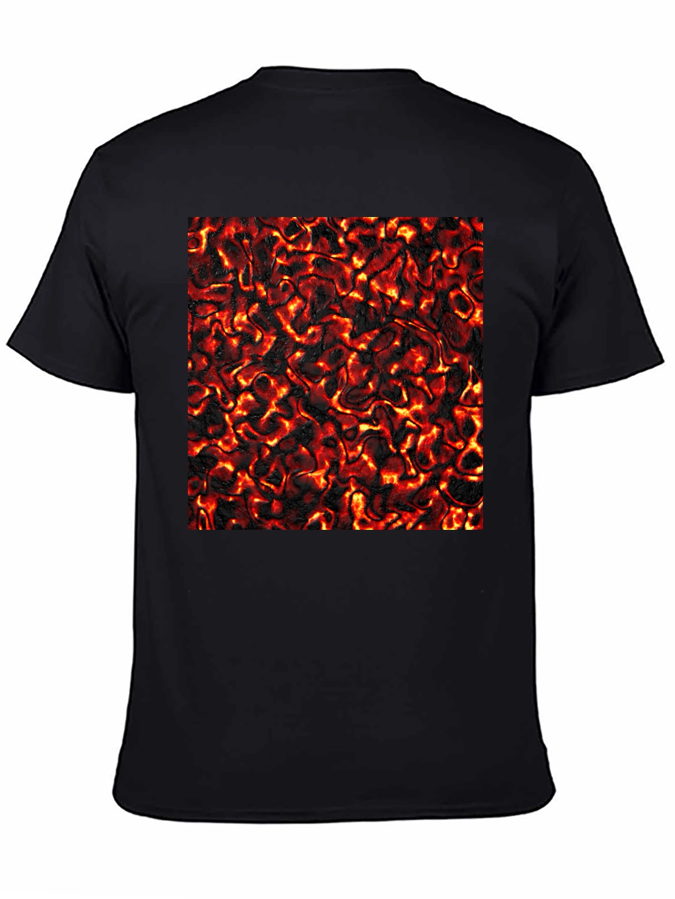Black Lava Flow Graphic Tee - Cool Black T-Shirt view 4
