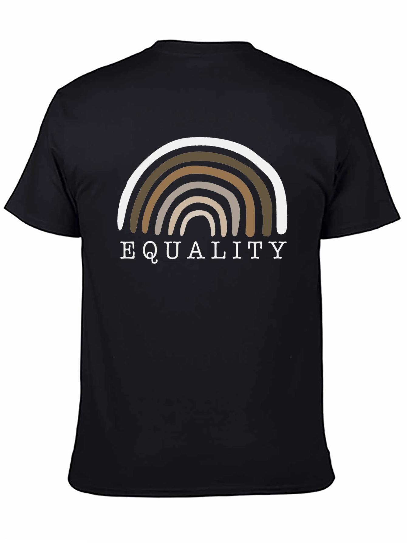 Black Equality Rainbow Graphic Tee - Soft Cotton Blend view 4