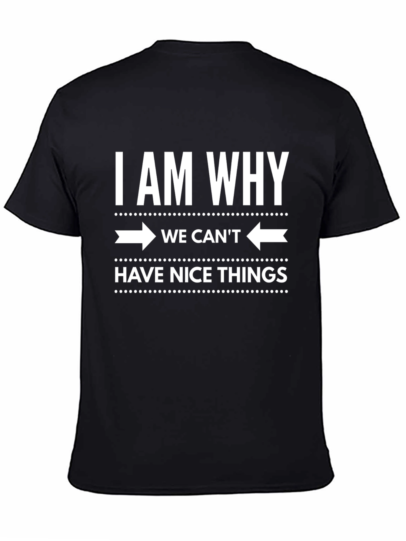 Black I Am Why We Can't Have Nice Things Graphic Tee view 4