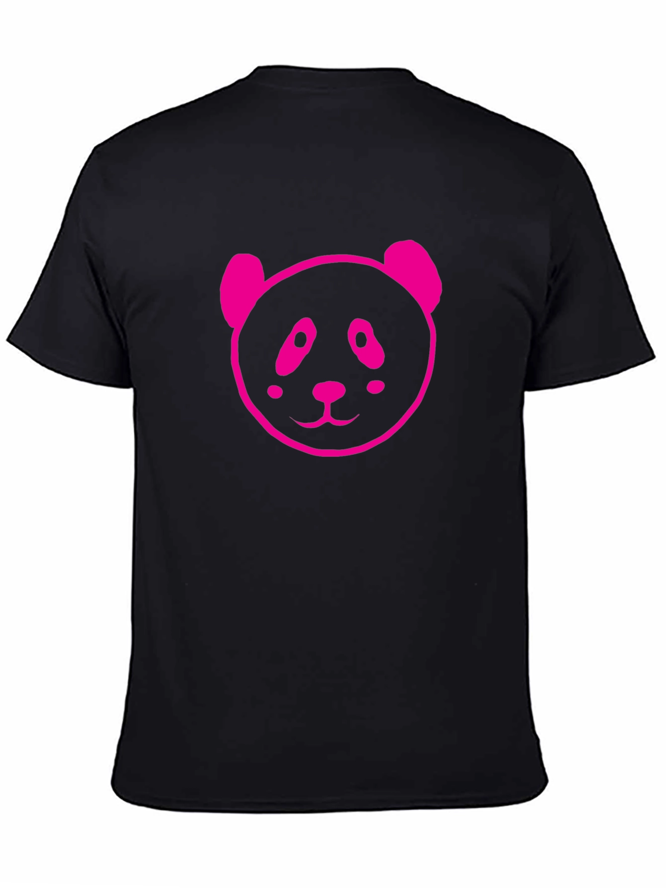 Black Panda Graphic Tee - Black Cotton Blend Shirt view 4