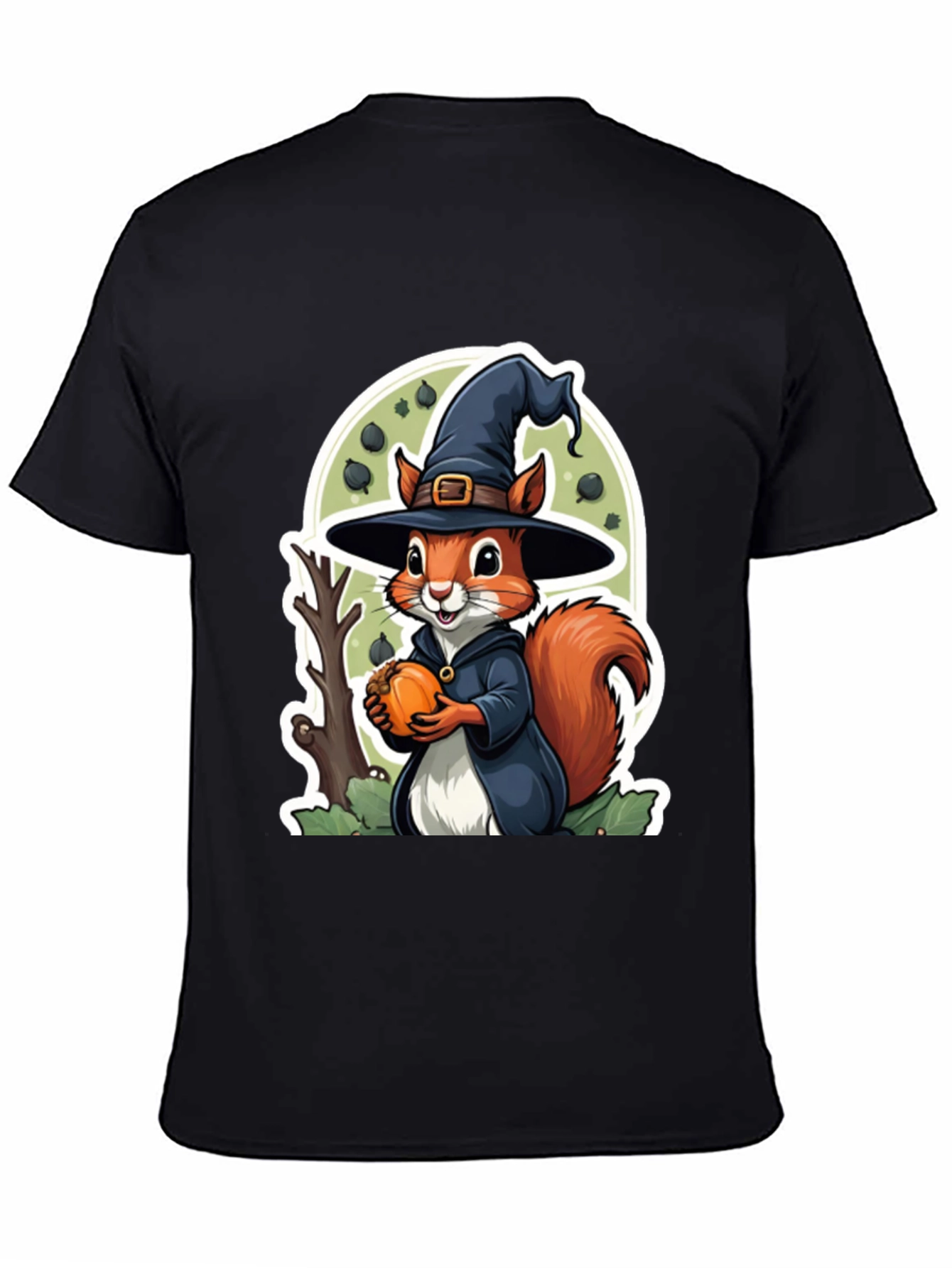 Black Halloween Squirrel Graphic Tee view 4