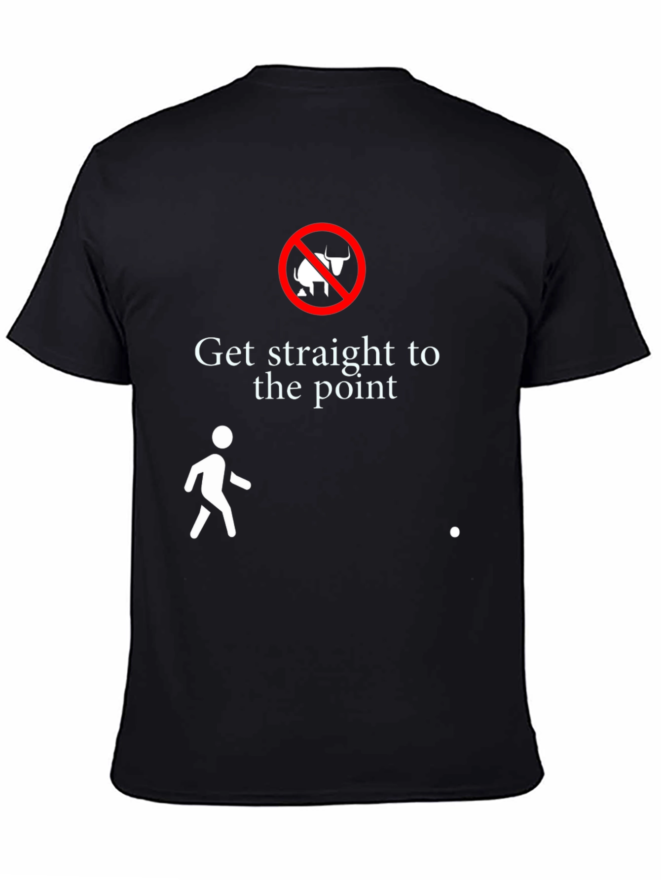Black Get Straight to the Point Graphic Tee view 4