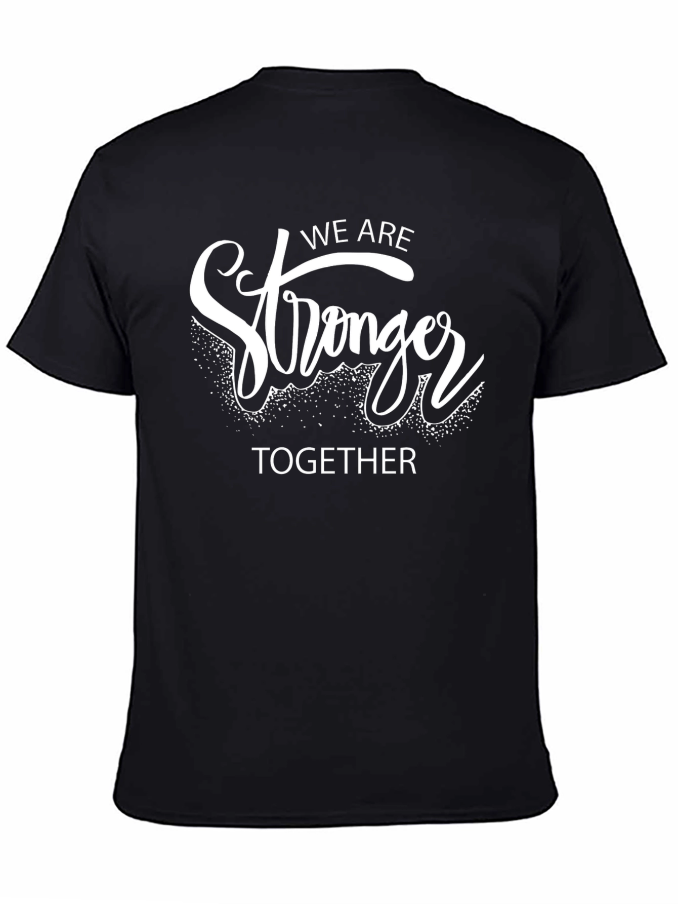 Black We Are Stronger Together Graphic T-Shirt view 4