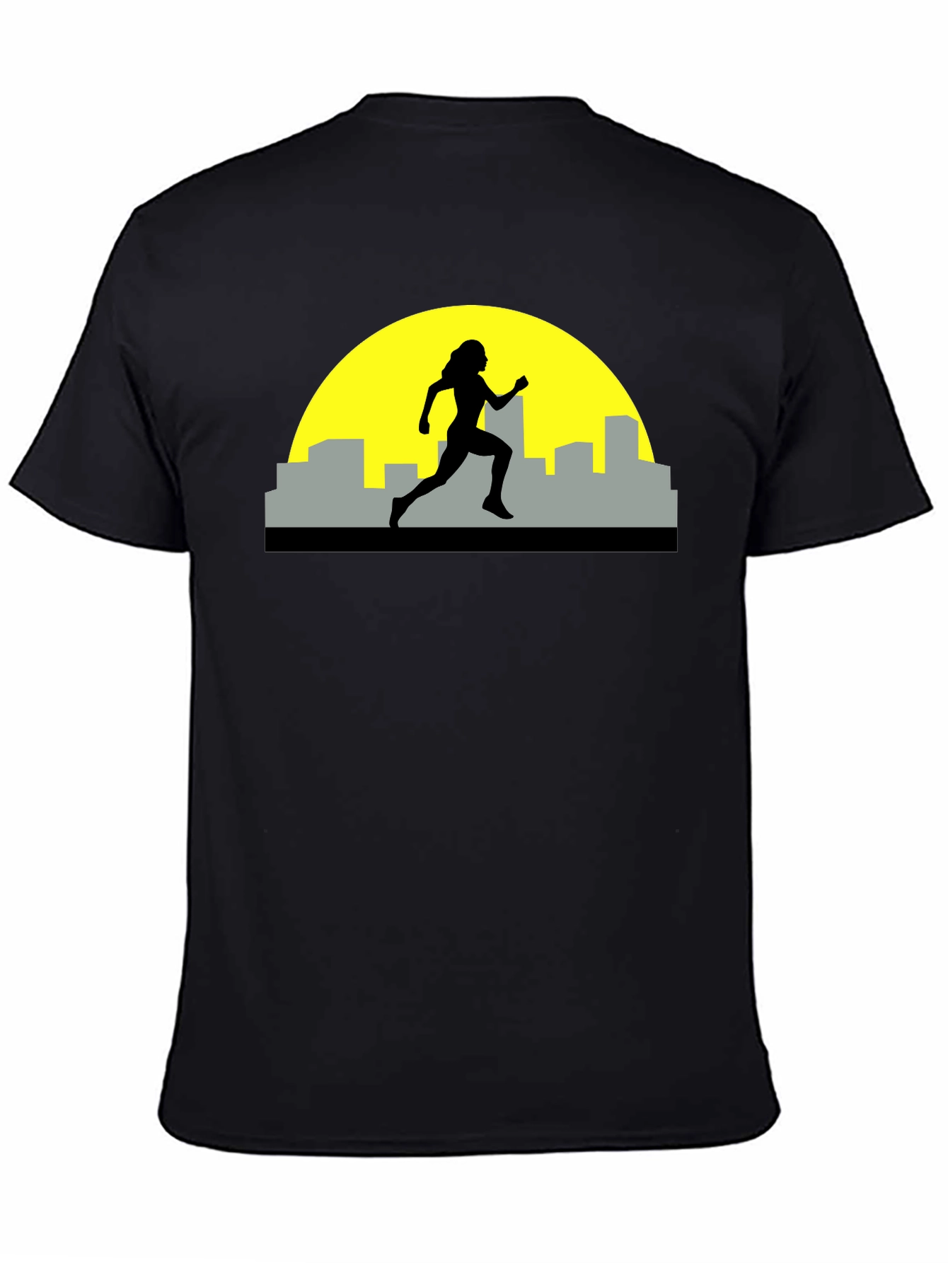 Black Runner Silhouette Graphic Tee - Black view 4