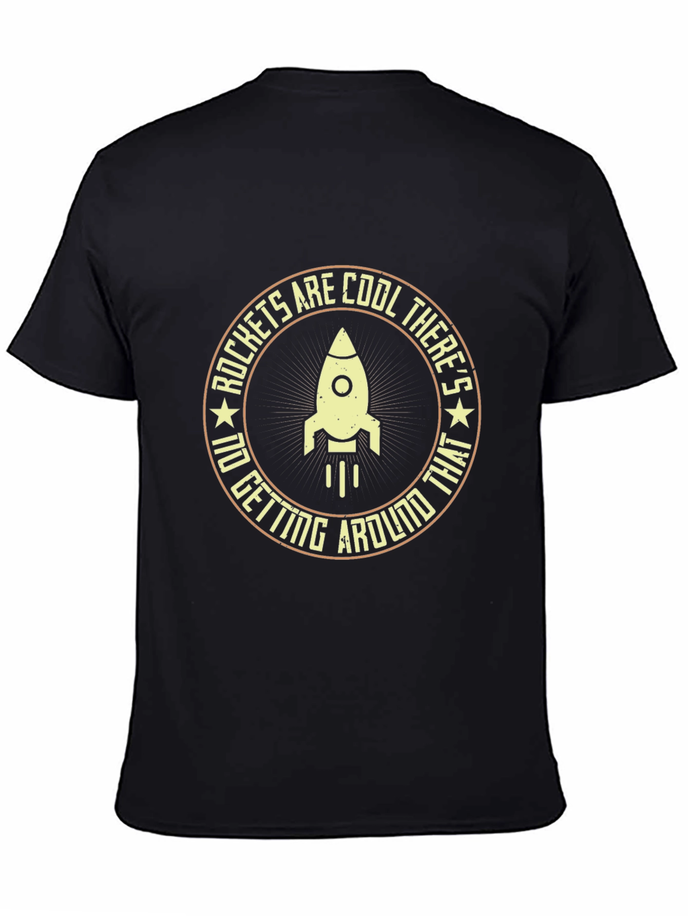 Black Rockets Are Cool T-Shirt - Space Enthusiast Tee view 4