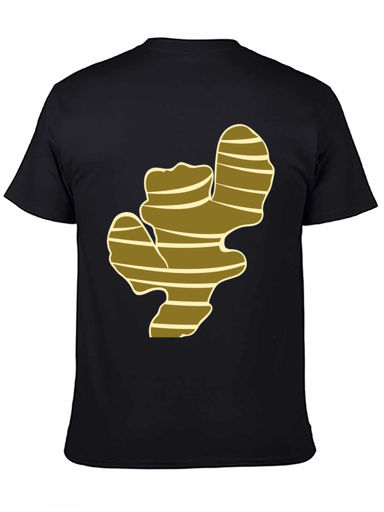 Black Ginger Root Graphic Print Black T-Shirt view 4