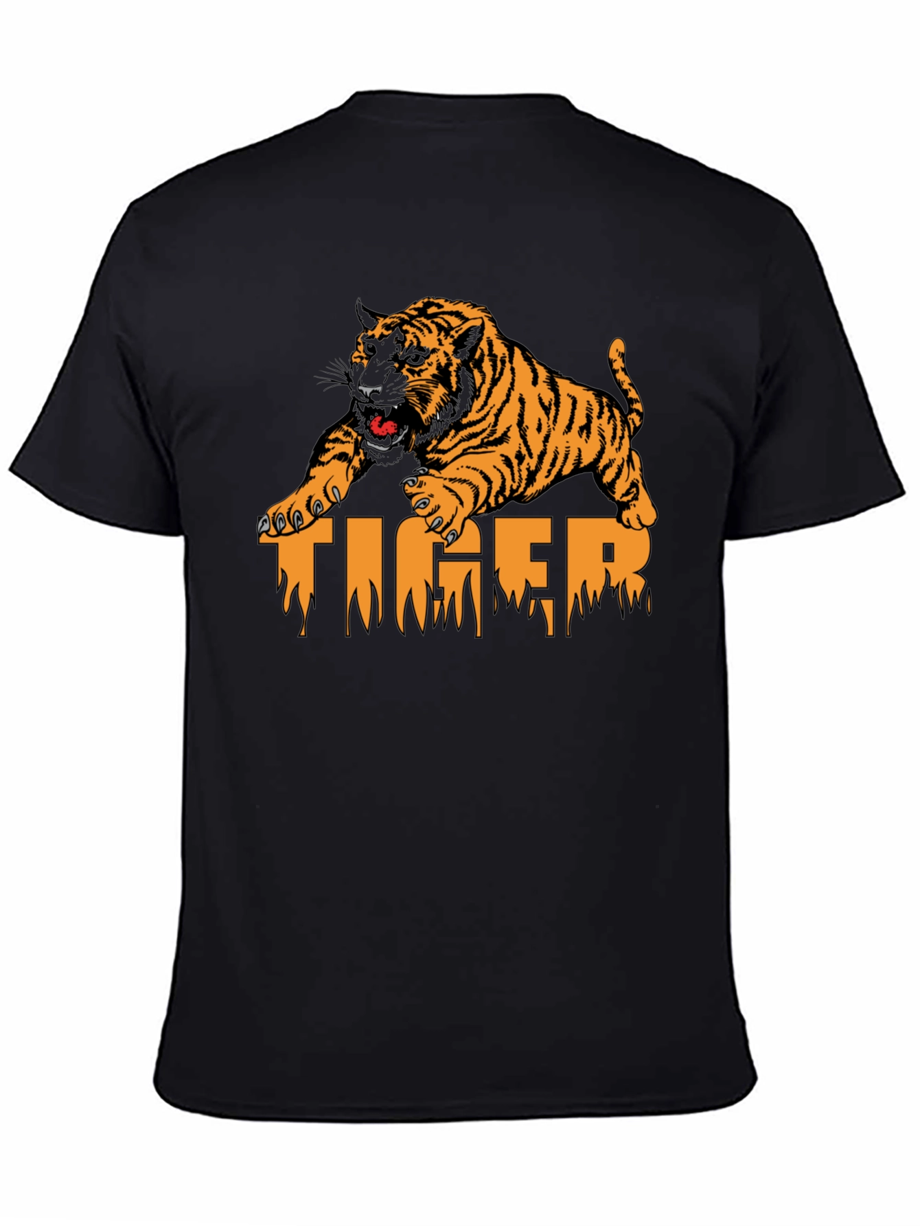 Black Tiger Graphic Print T-Shirt - Menswear view 4