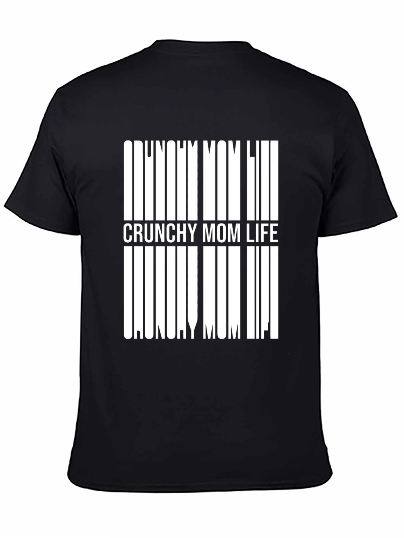 Black Crunchy Mom Life Black Tee view 4