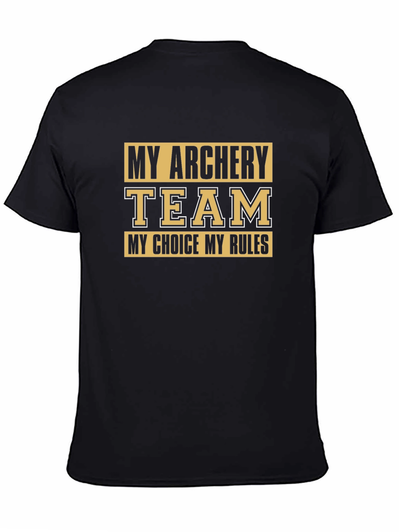 Black Archery Team T-Shirt - Choice, Rules view 4