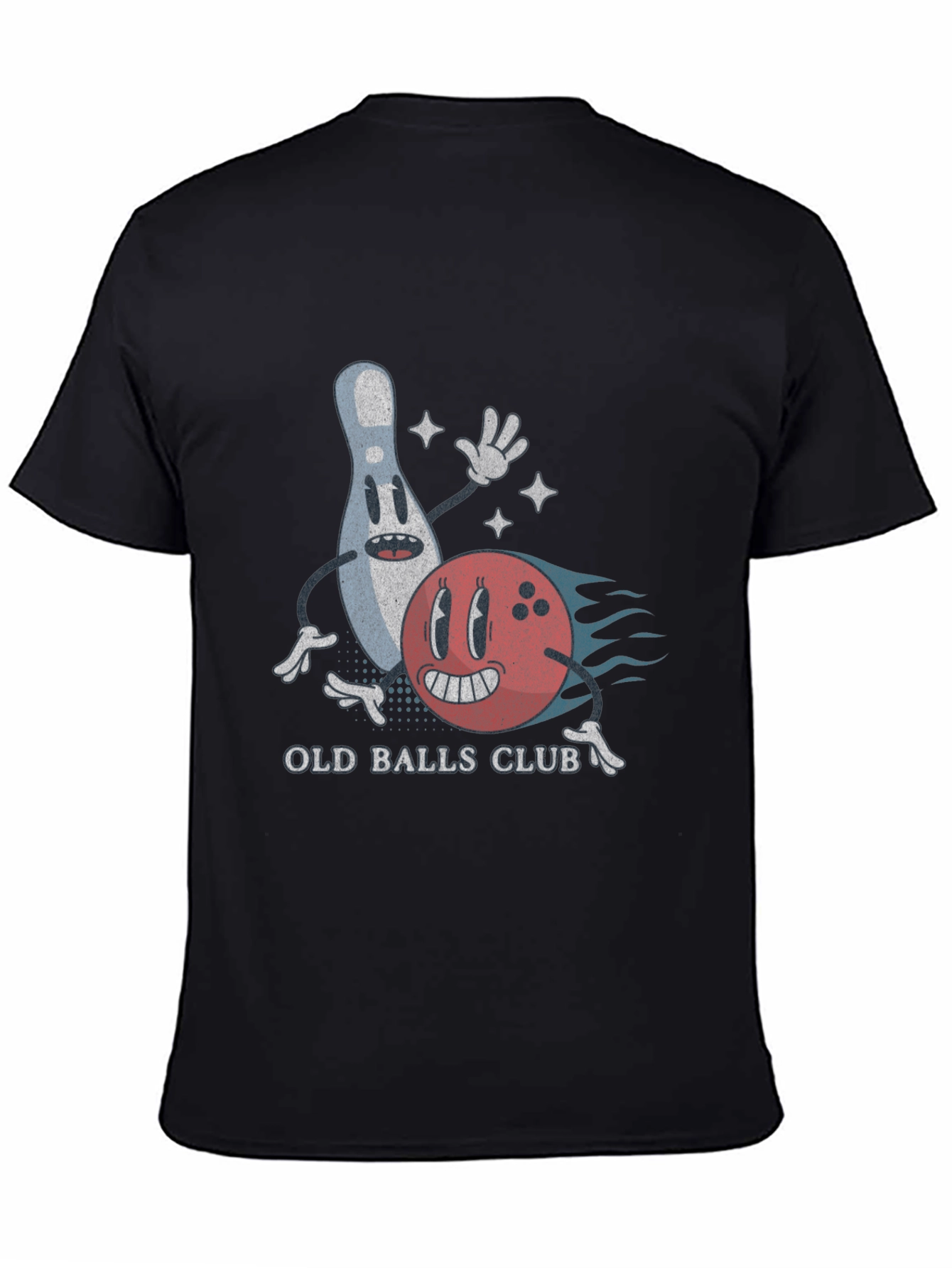 Black Old Balls Club Bowling T-Shirt view 4