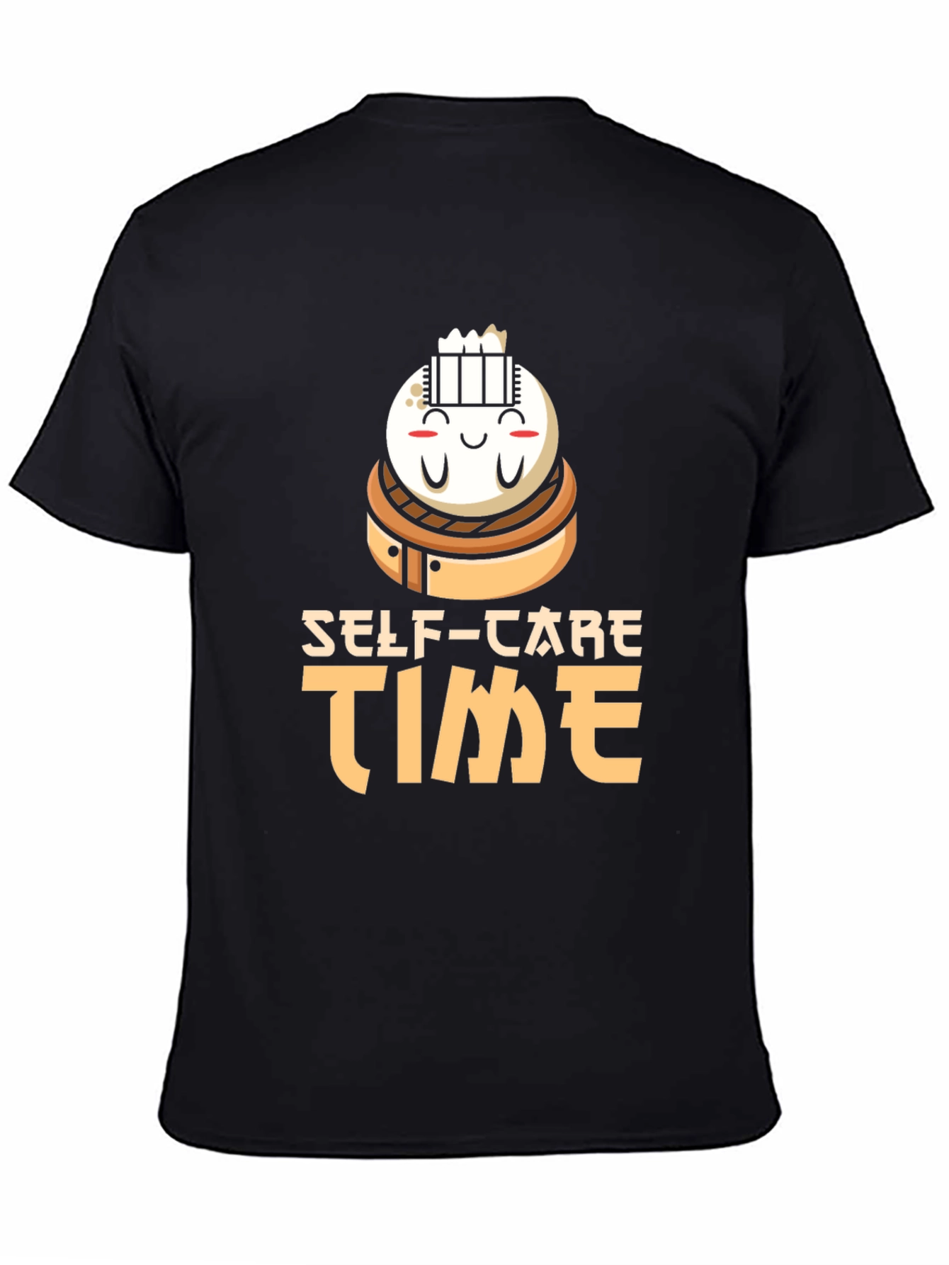 Black Self-Care Time Dumpling T-Shirt view 4