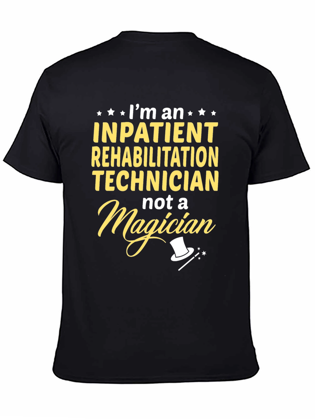 Black Inpatient Rehab Technician T-Shirt view 4
