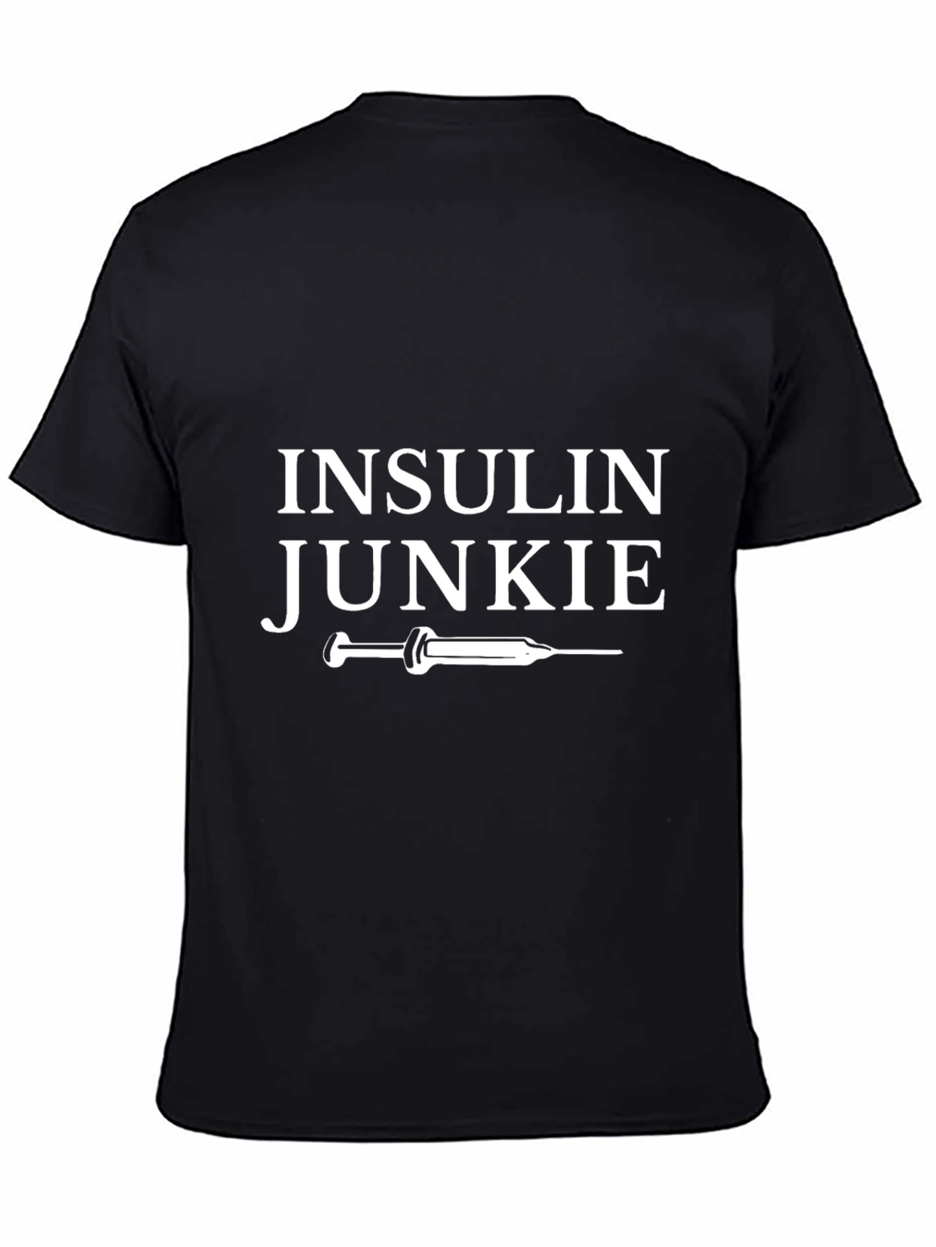 Black Insulin Junkie Graphic T-Shirt - Black view 4