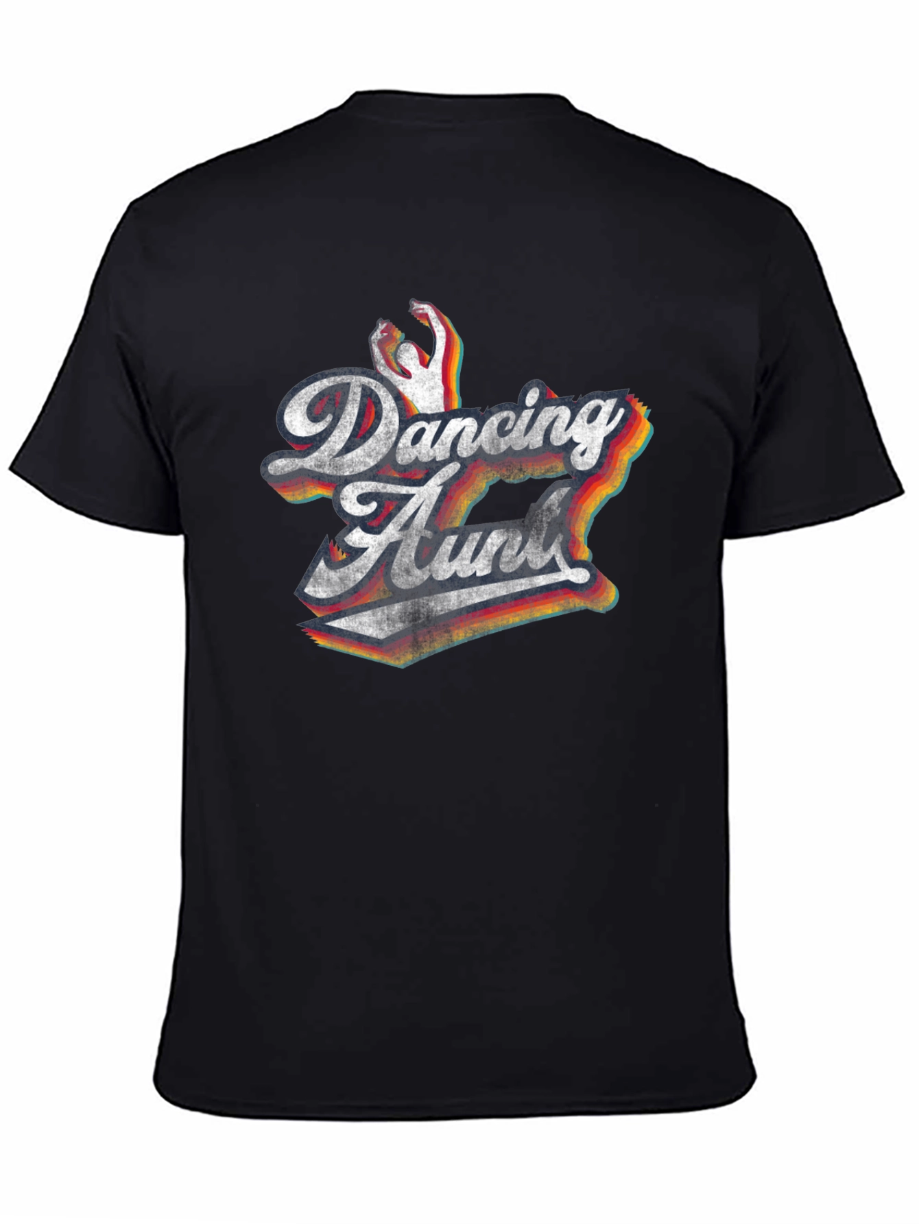 Black Dancing Aunt Retro T-Shirt view 4