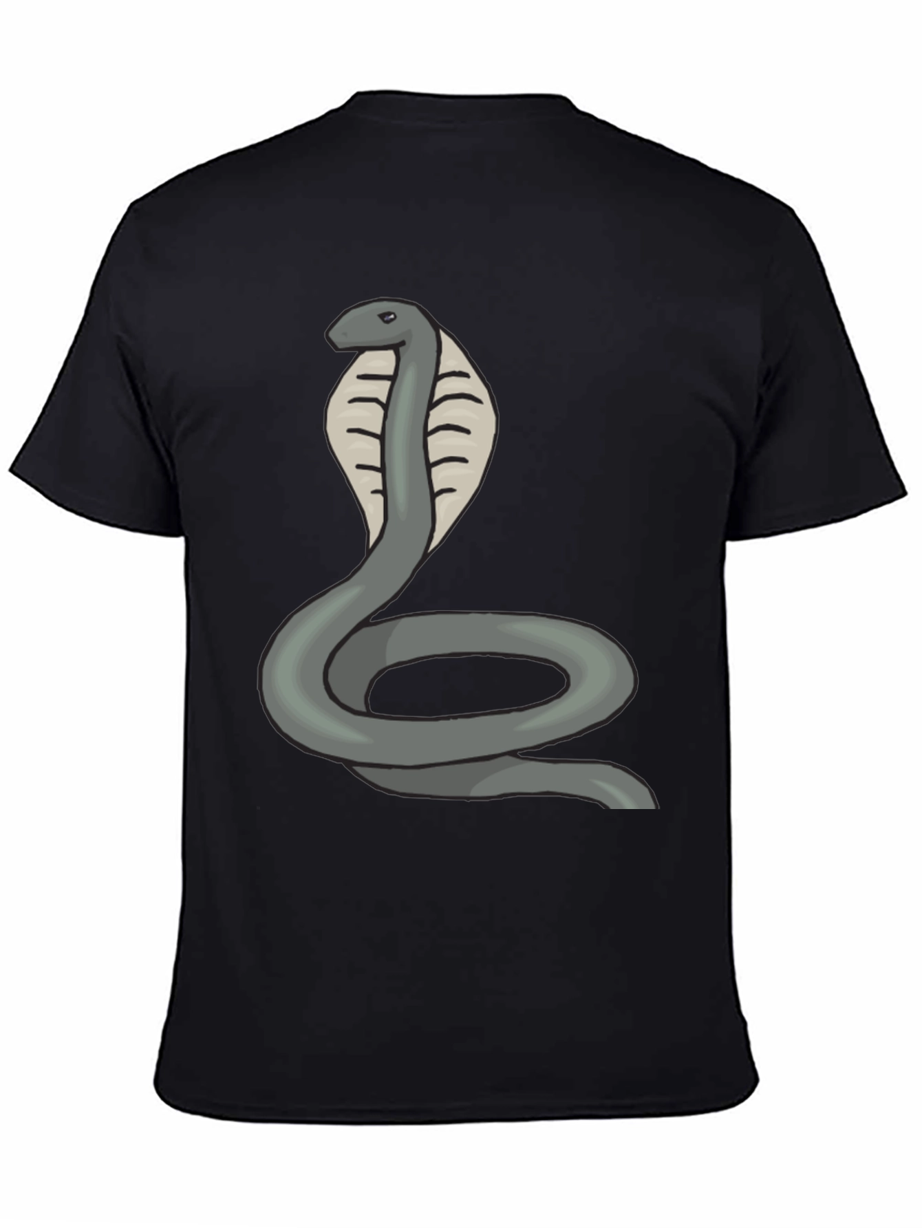 Black Cobra Snake Graphic Tee - Mens Black T-Shirt view 4