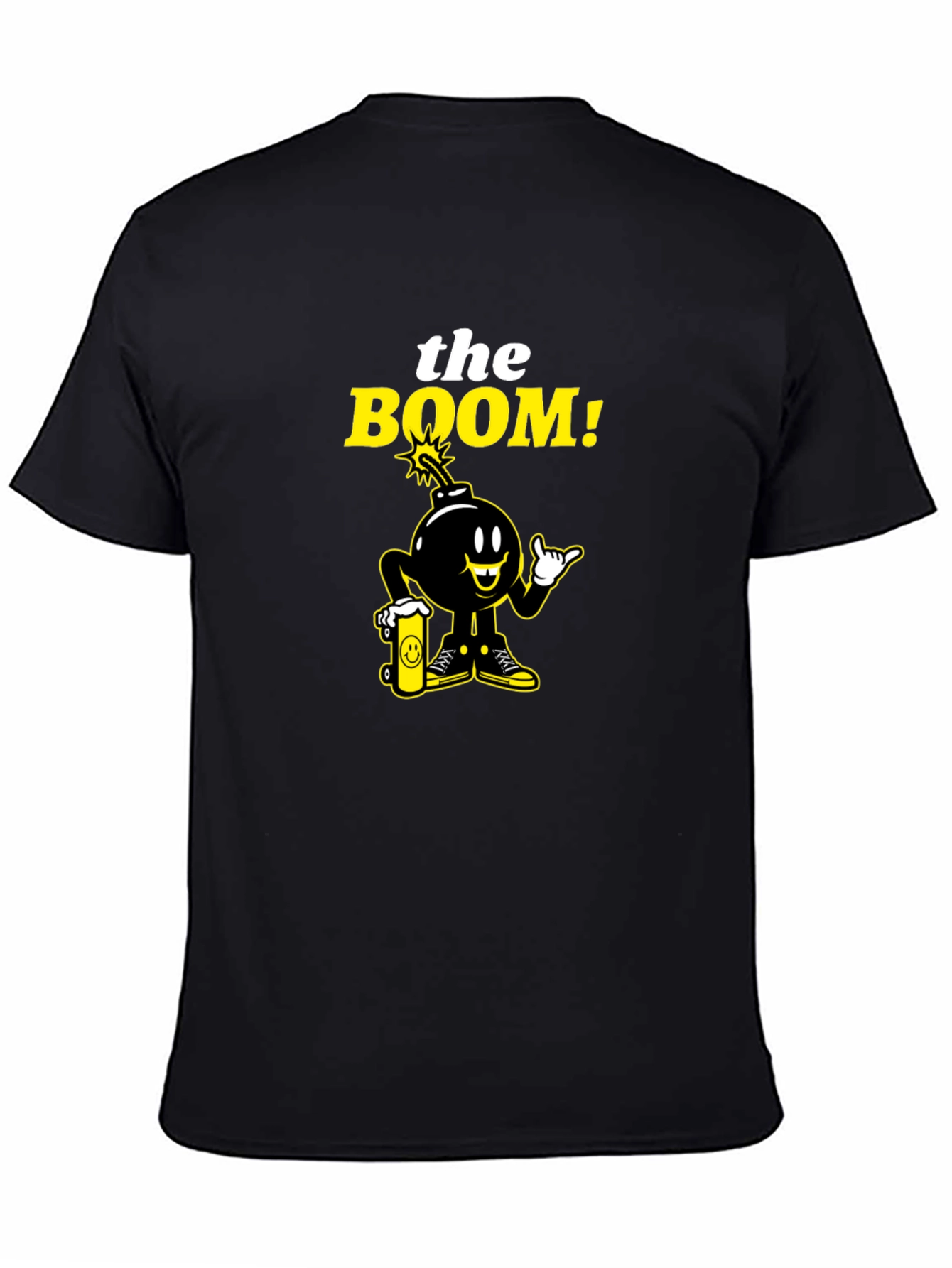 Black The Boom! Black Graphic Print Crew Neck T-Shirt view 4