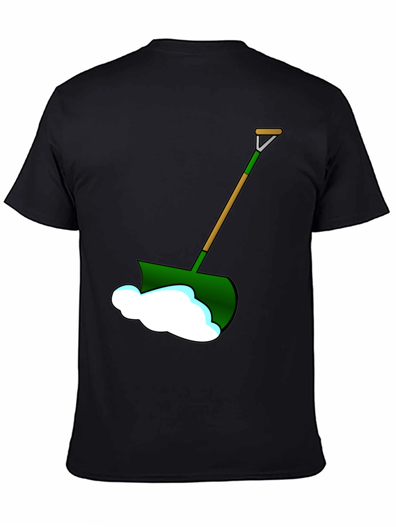 Black Snow Shovel Graphic T-Shirt - Winter Ready! view 4