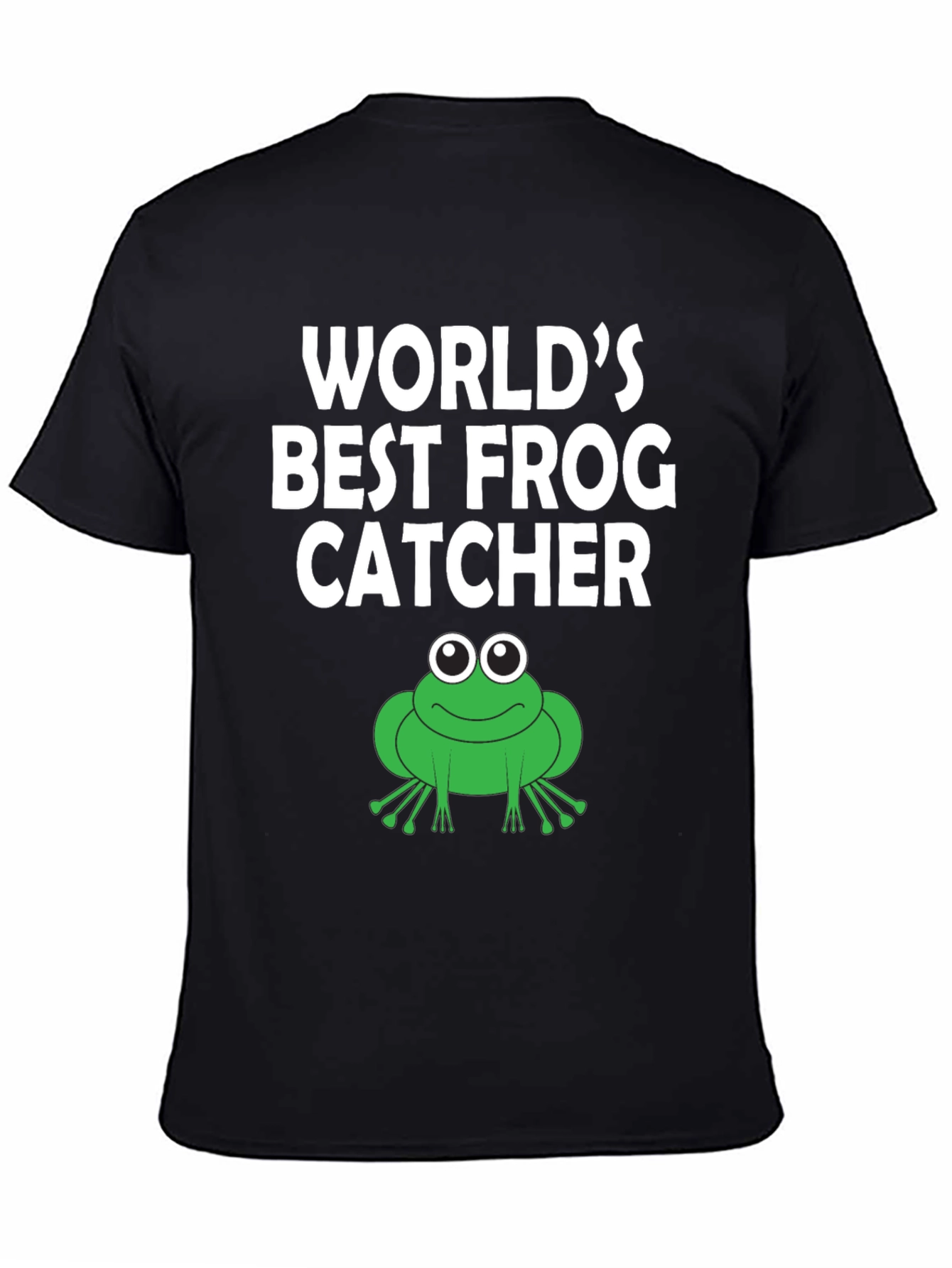 Black World's Best Frog Catcher T-Shirt view 4