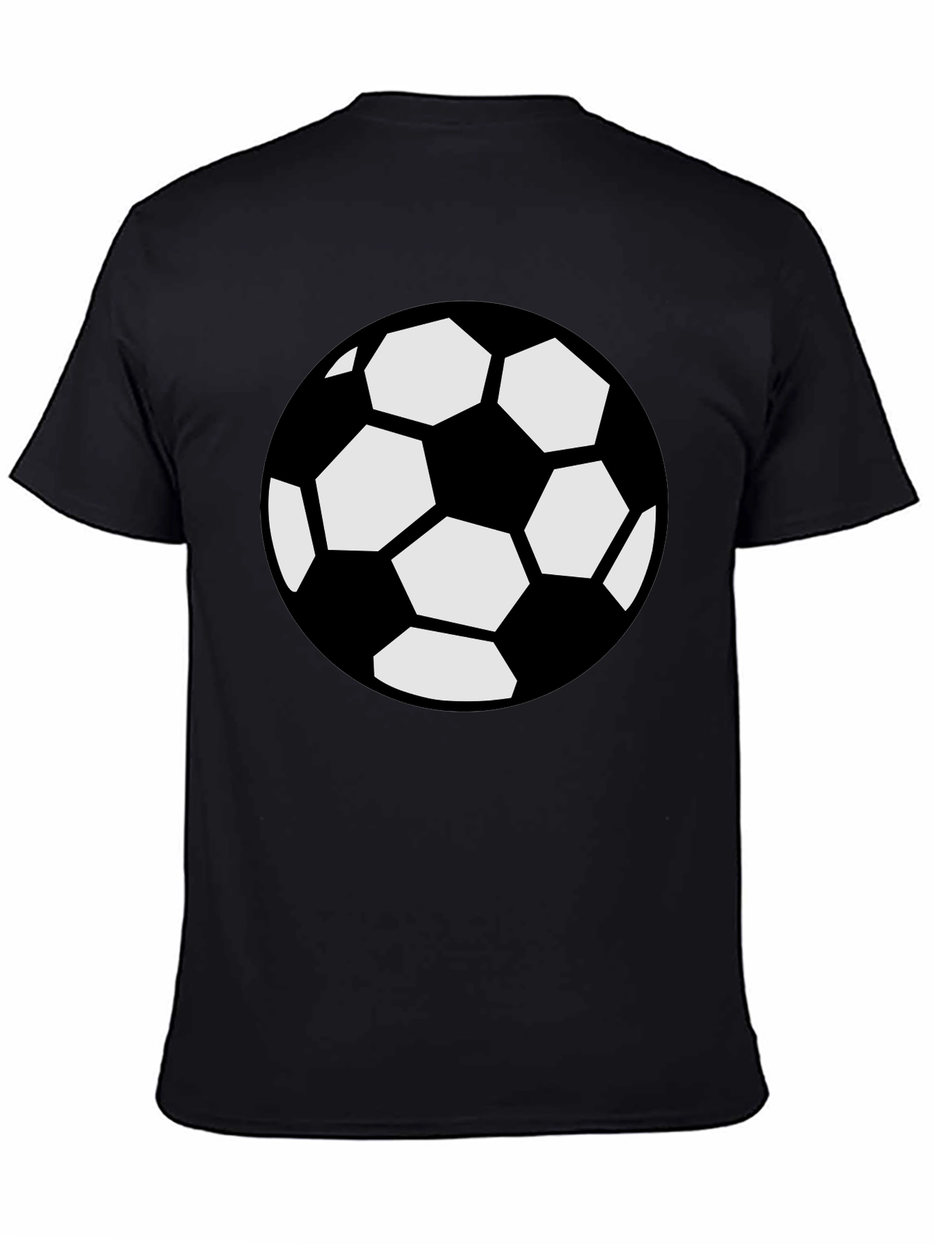 Black Soccer Ball Graphic Black T-Shirt view 4