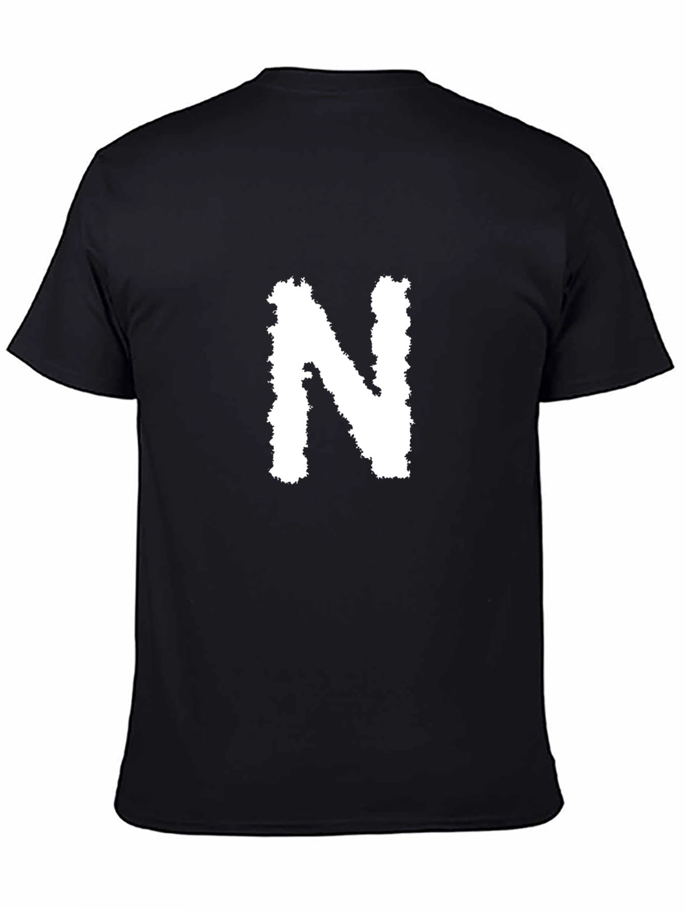 Black Black T-Shirt with White "N" view 4