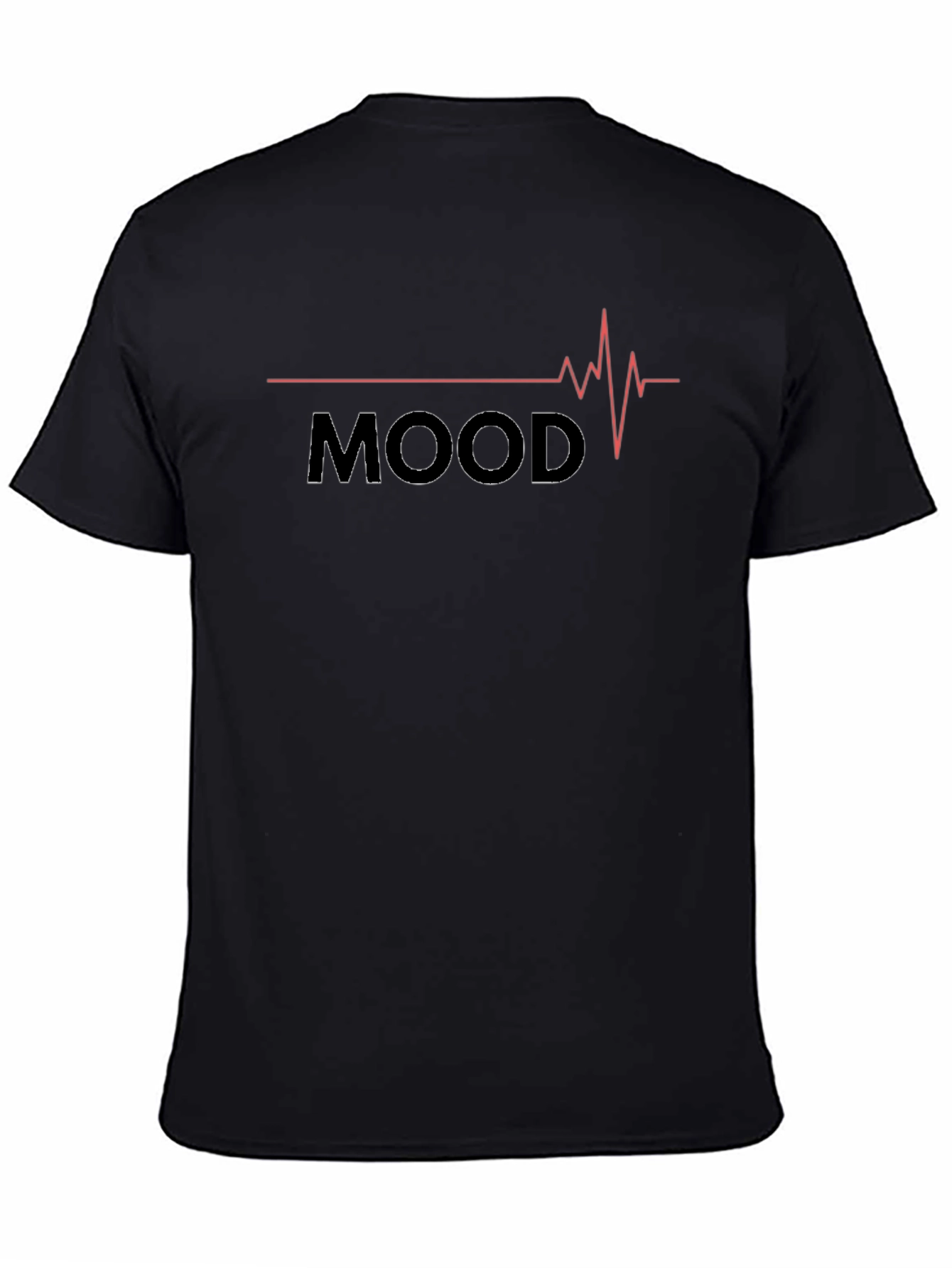 Black Mood Heartbeat Graphic Tee - Stylish Comfort view 4