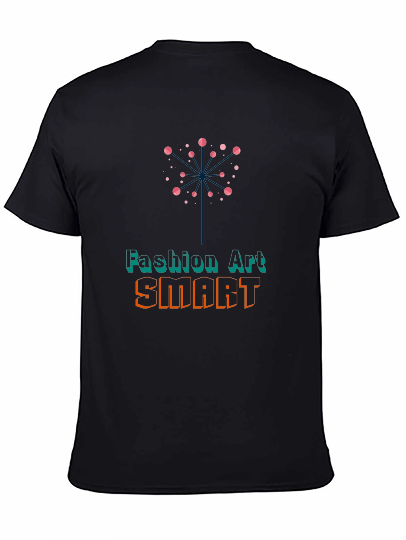 Black Fashion Art SMART Graphic Print T-Shirt view 4