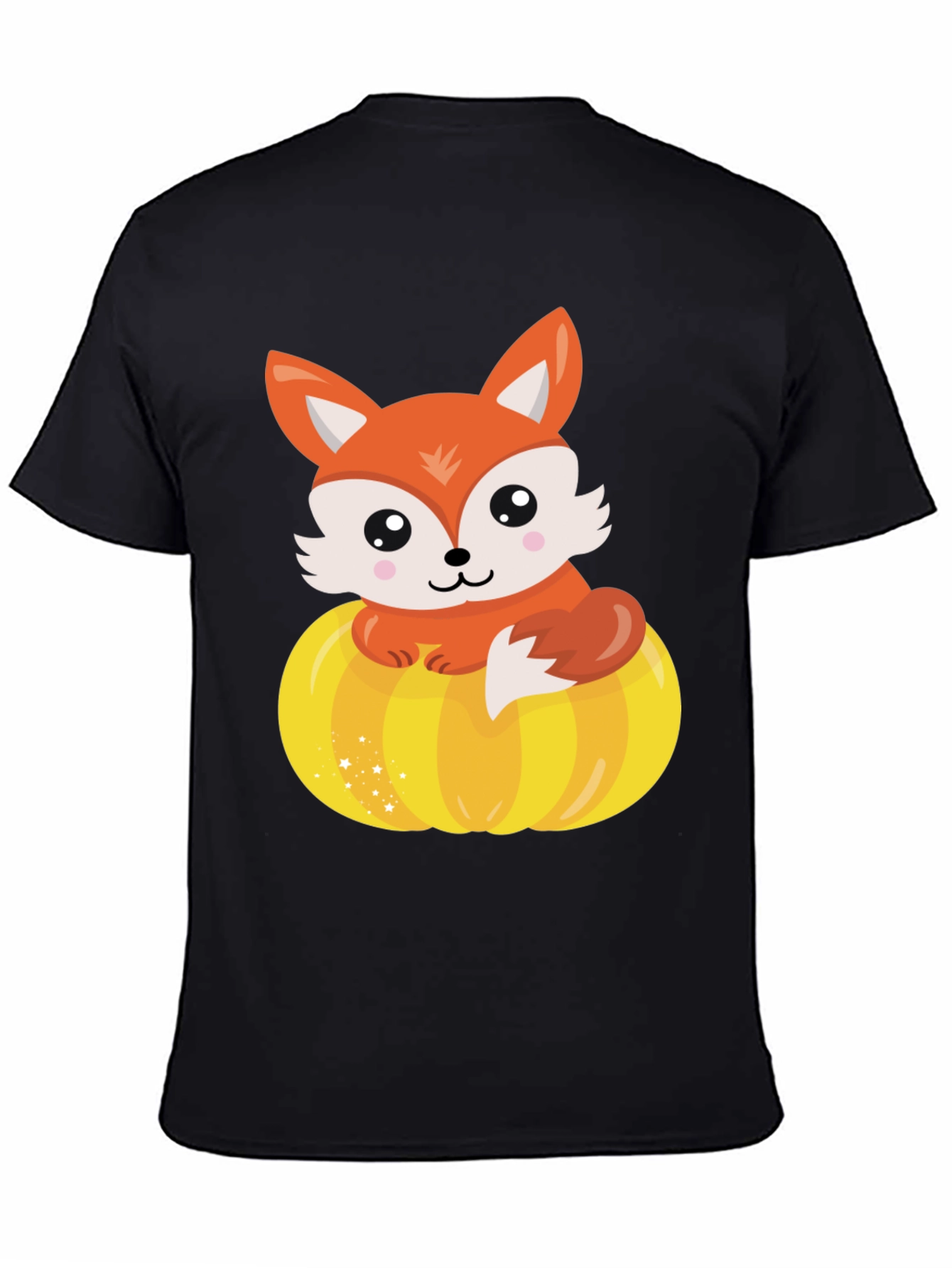 Black Fox and Pumpkin Graphic Tee view 4