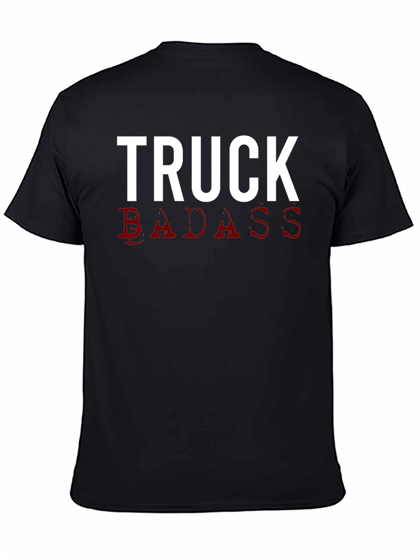 Black Truck Badass Graphic Tee - Men's Black T-Shirt view 4