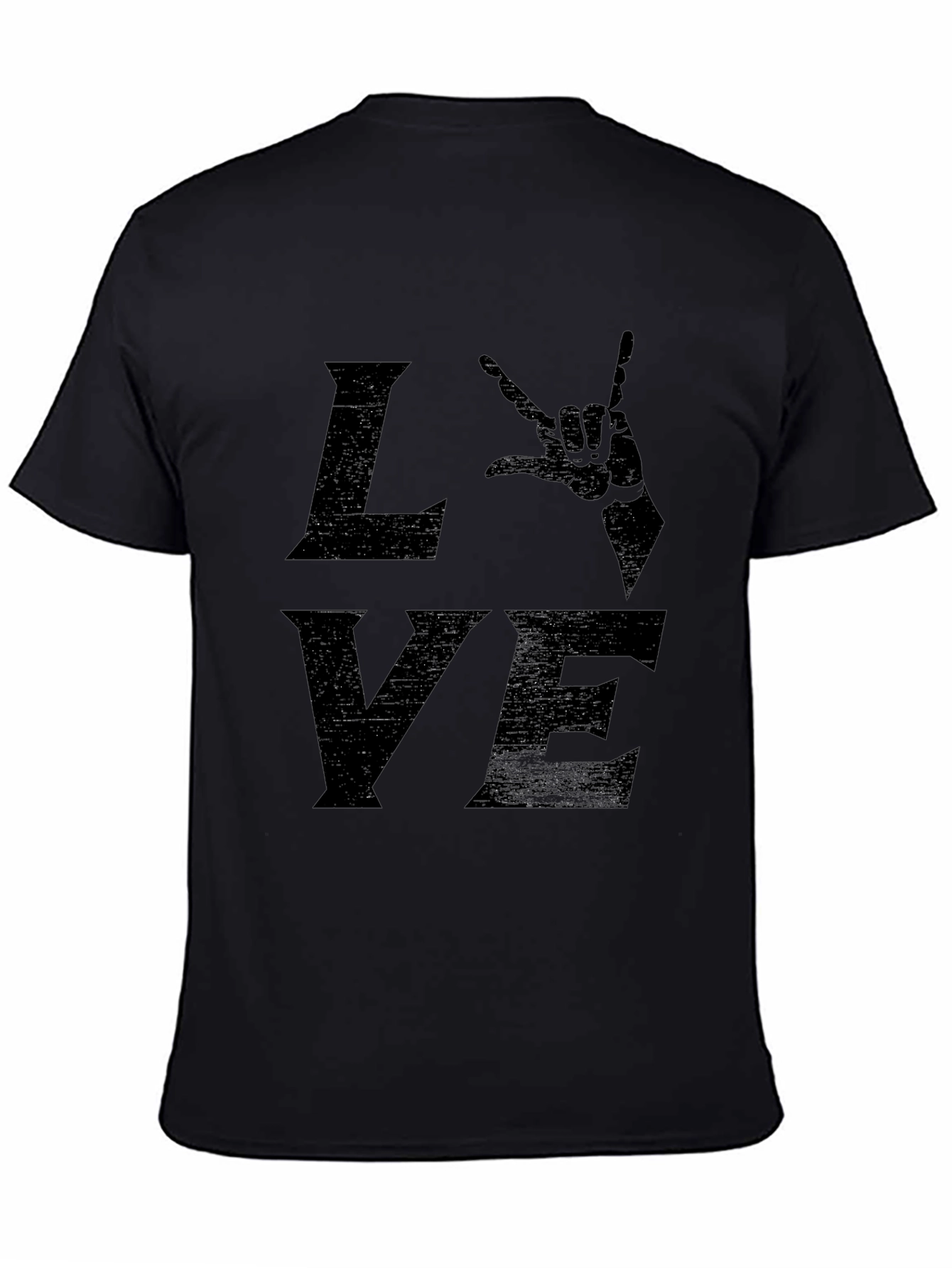 Black Rock On Love Graphic Tee - Black Crewneck view 4