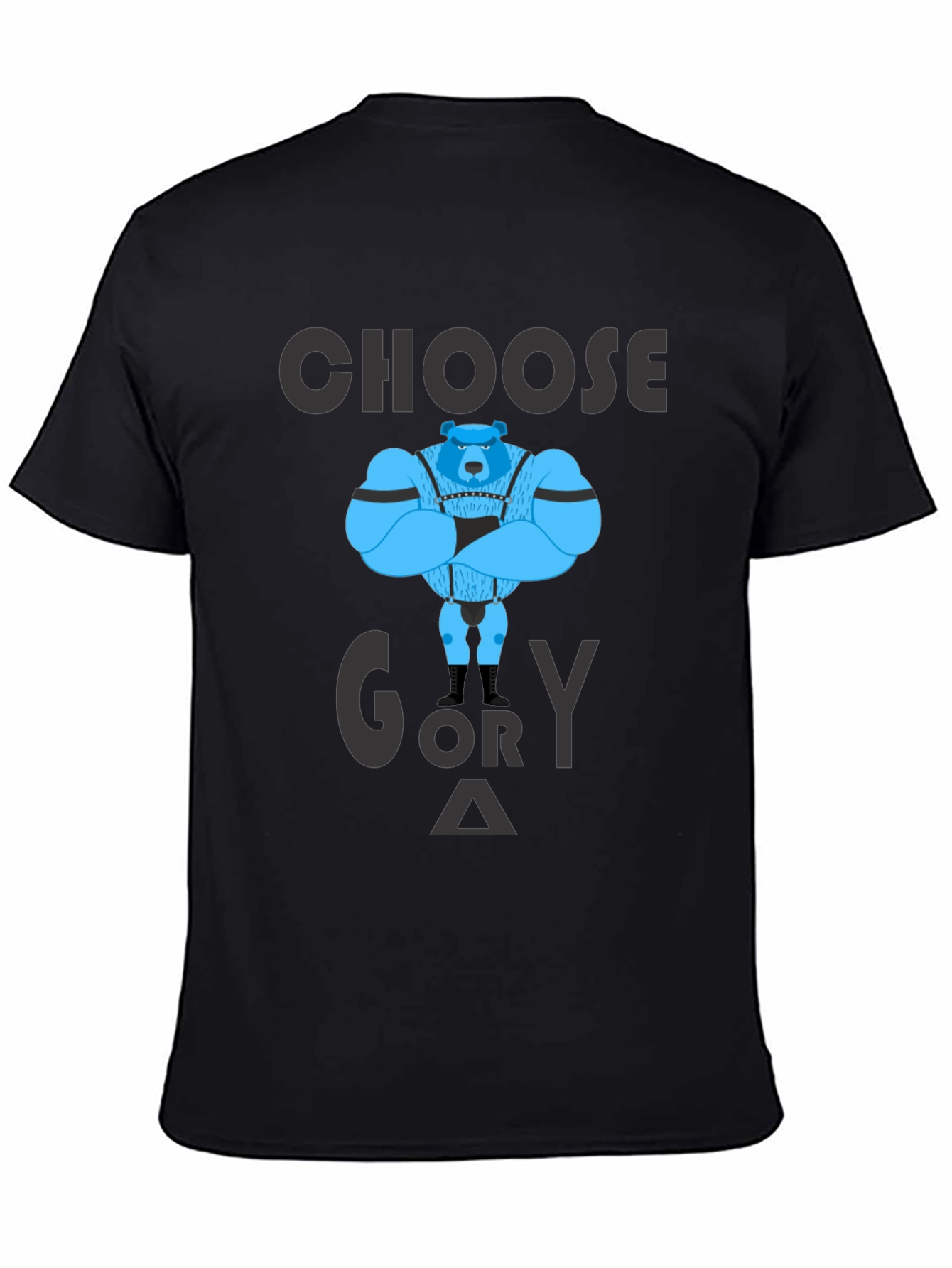 Black Choose Glory T-Shirt - Bear Graphic Tee view 4