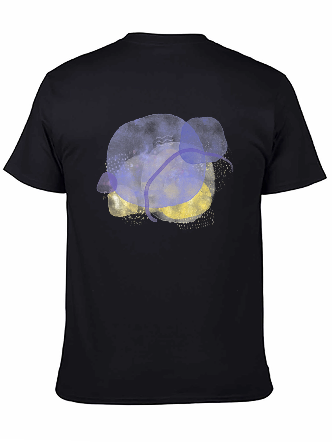 Black Abstract Art Black T-Shirt - Modern Graphic Tee view 4