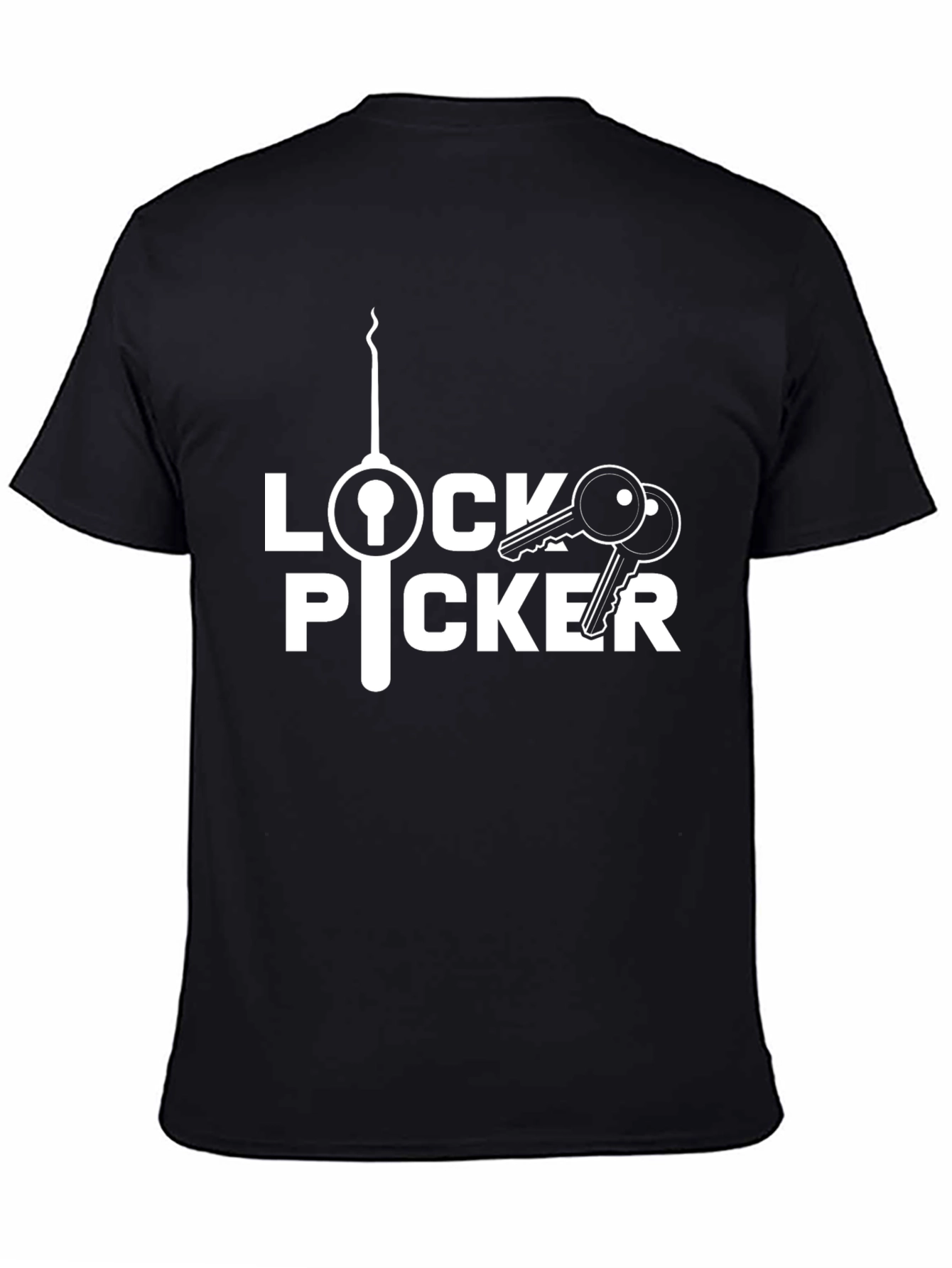 Black Lock Picker Graphic Tee - Novelty Humor Shirt view 4