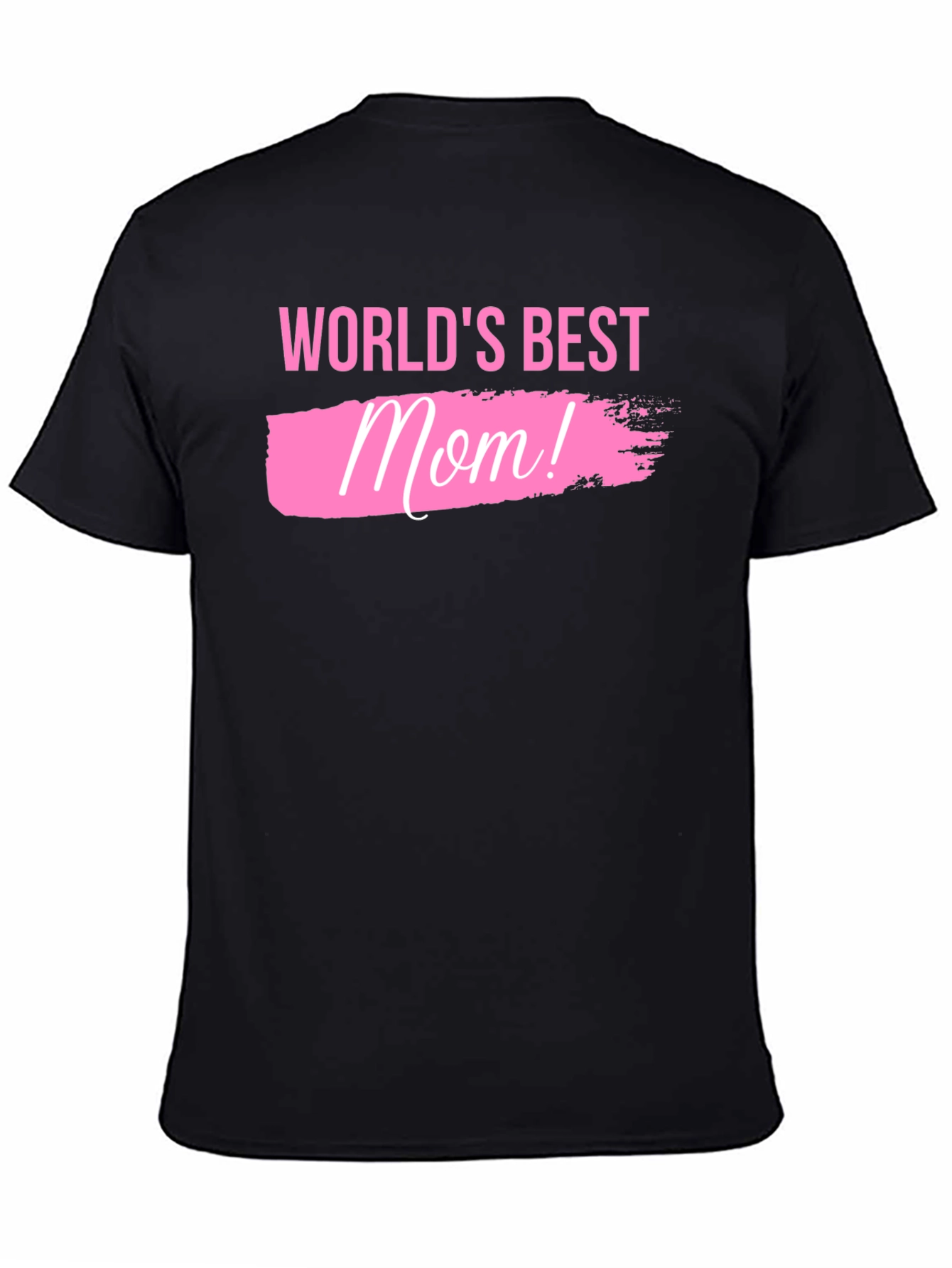 Black World's Best Mom! Black T-Shirt view 4