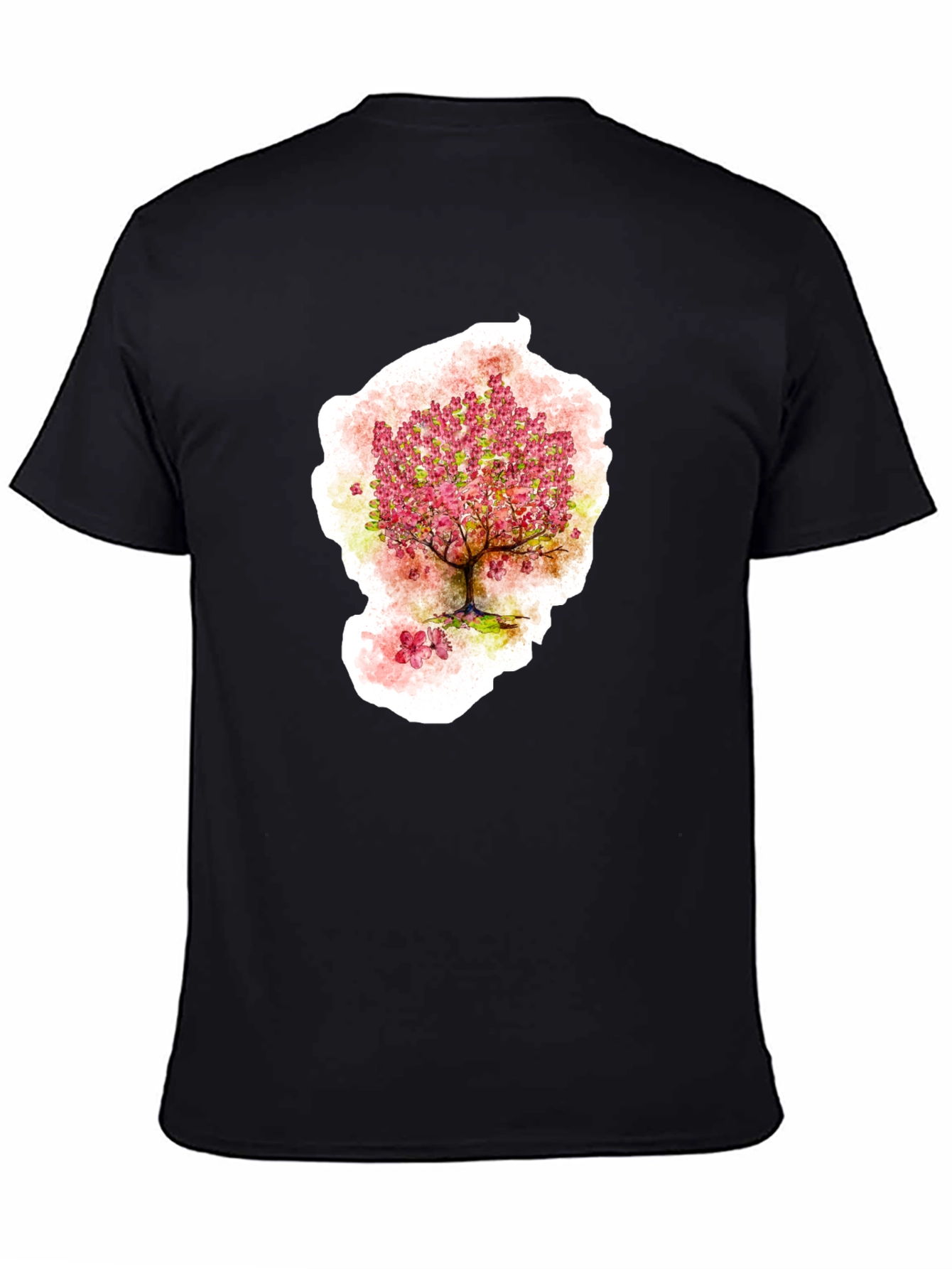 Black Cherry Blossom Tree Graphic T-Shirt view 4