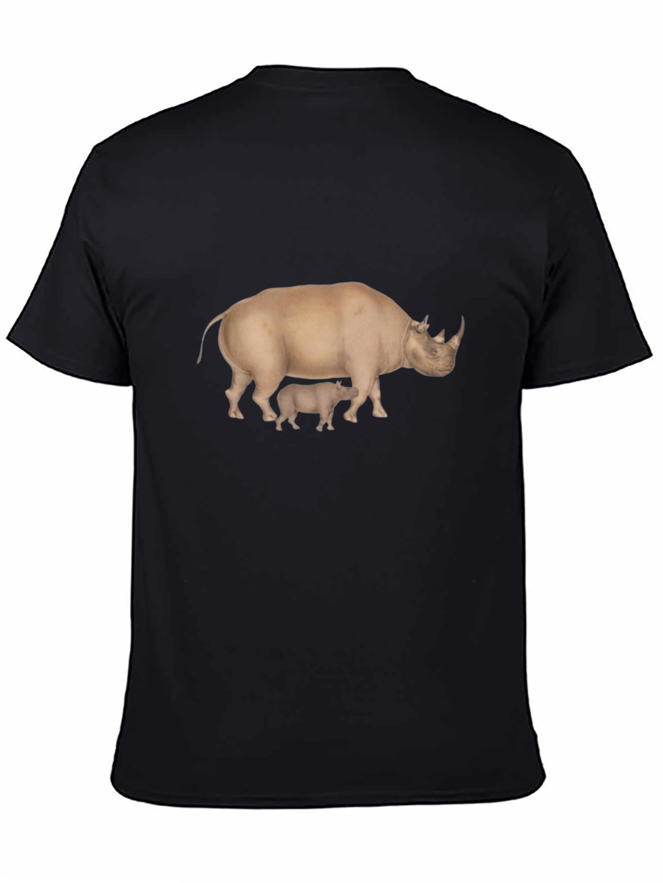 Black Rhino Graphic Tee - Classic Black T-Shirt view 4