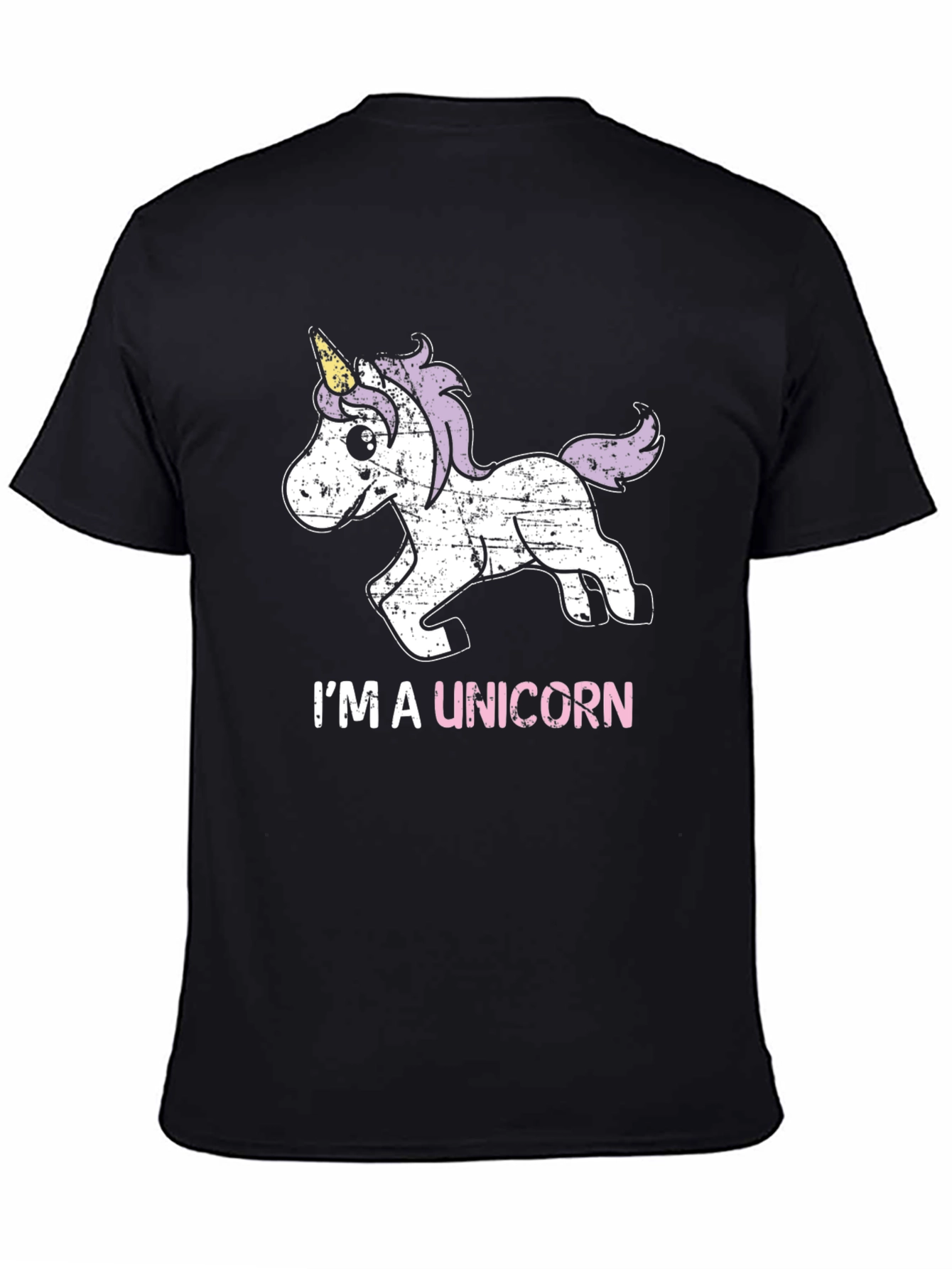 Black I'm A Unicorn Graphic T-Shirt view 4